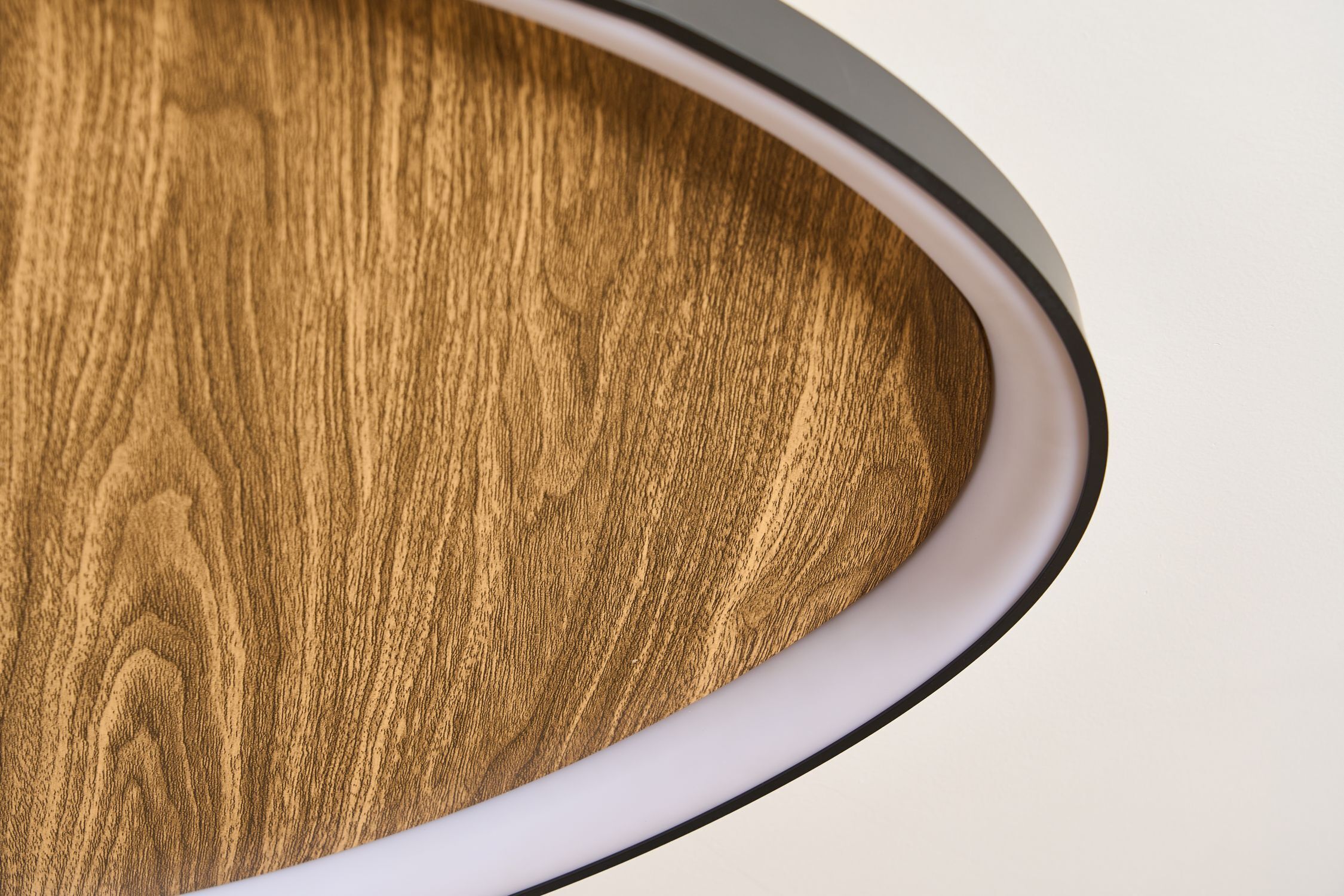 LED Wandlampe Natur Schwarz B:65 cm 58 W Skandinavisch Drinnen, Innenarchitektur, Holz, Hartholz, Sperrholz