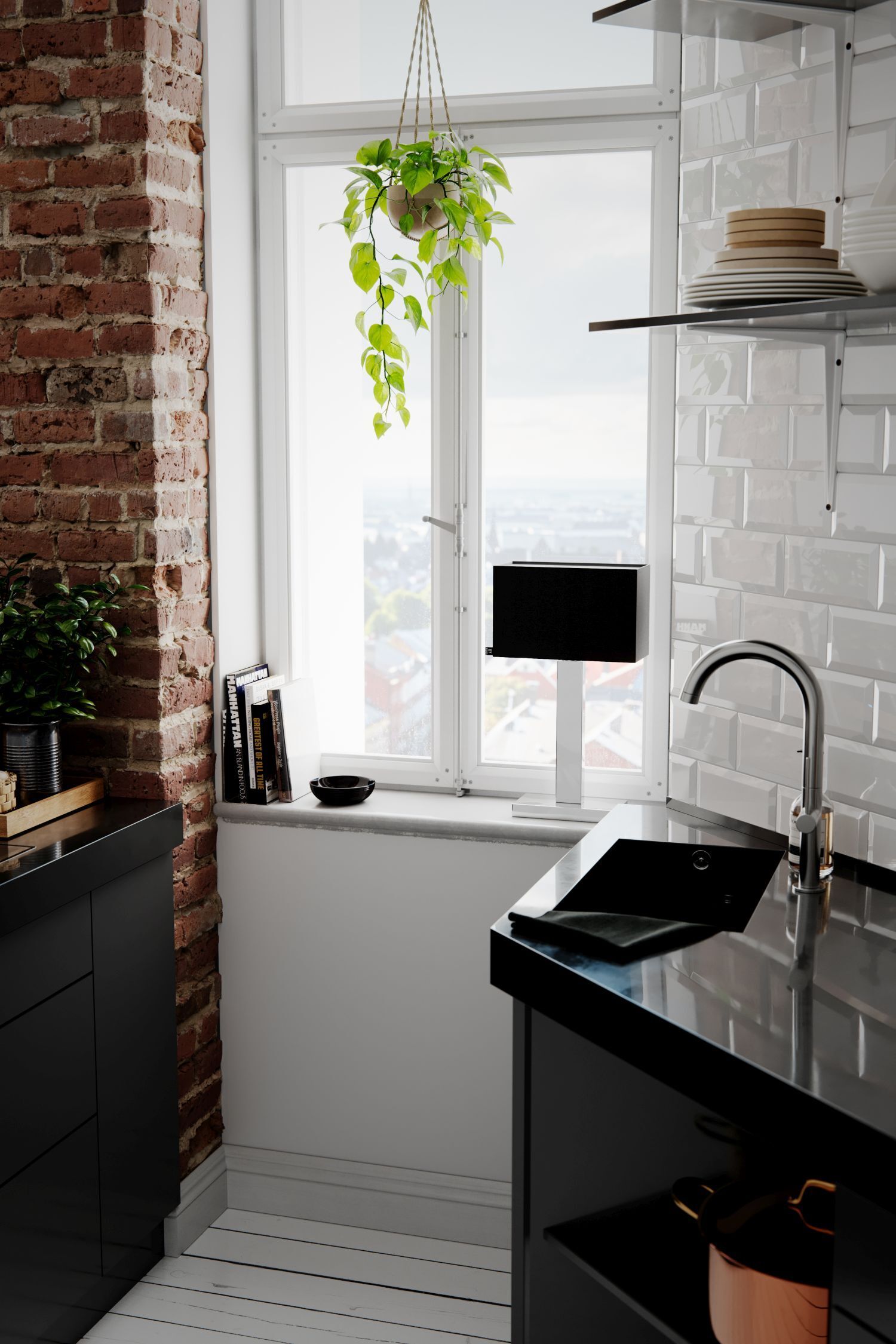Waschbeckenarmatur, Pflanze, Innenarchitektur, Fenster, Fensterbank