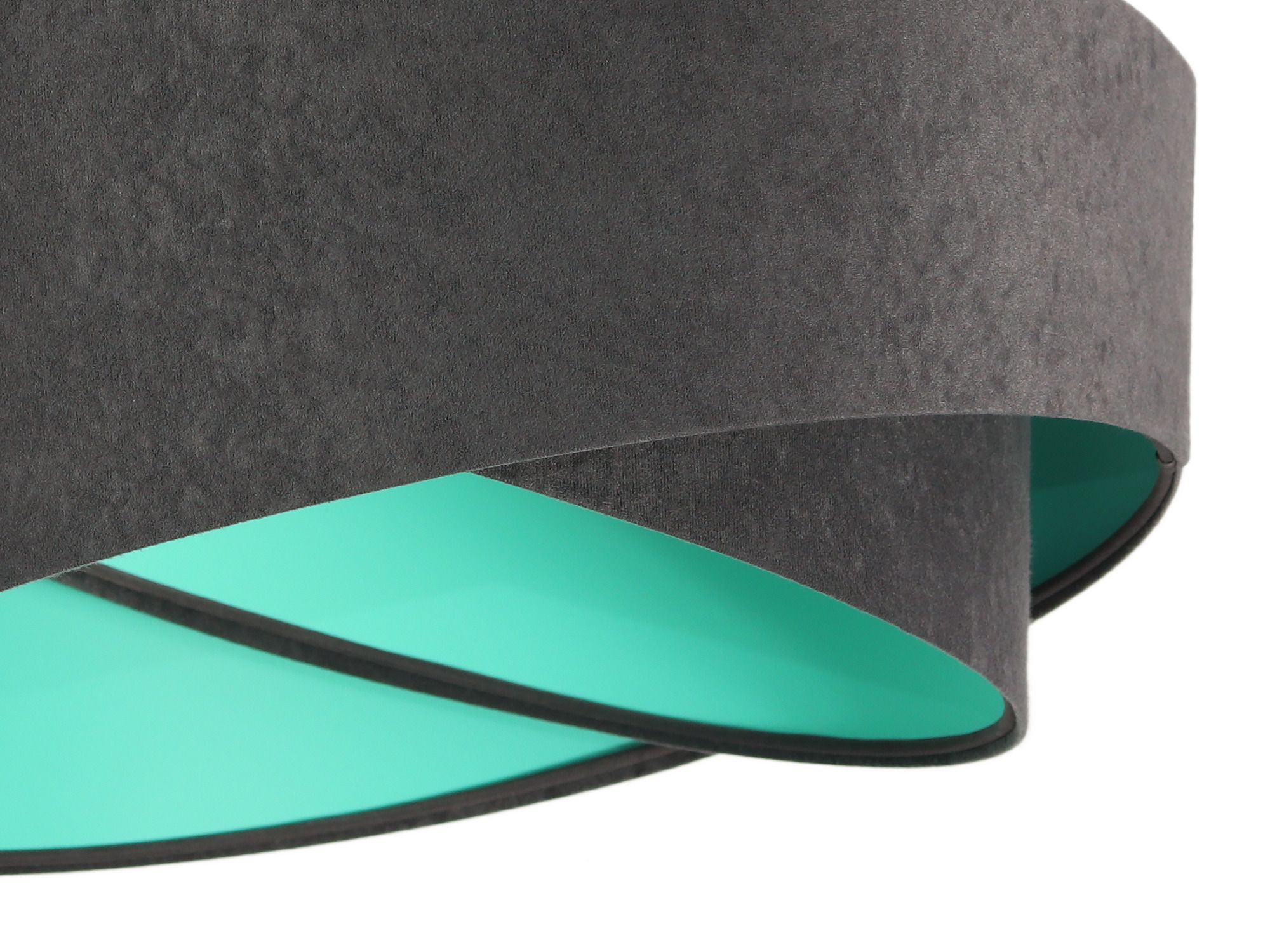 Hängelampe Dunkelgrau Mint rund Ø50cm Esstisch Lampe