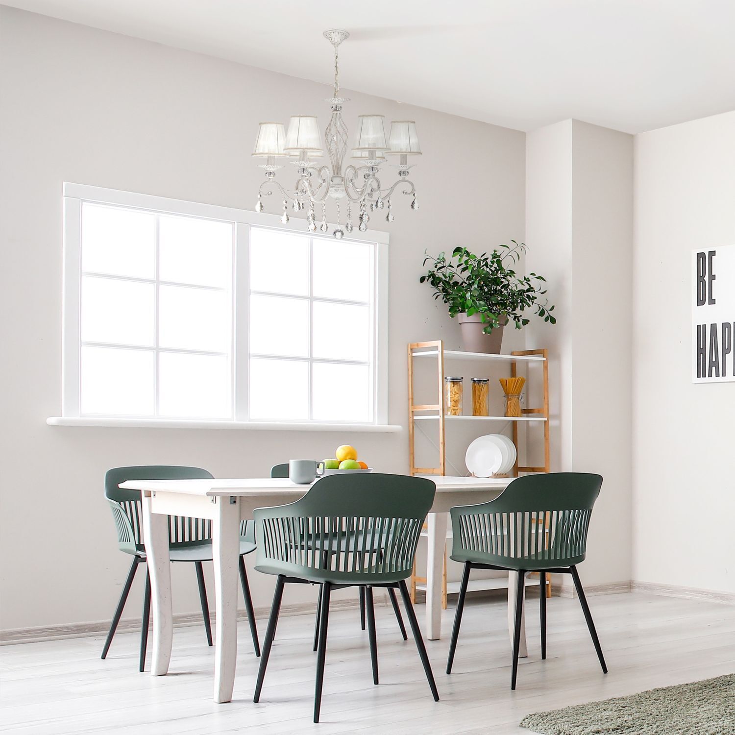 Speisesaal, Esstisch, Tisch, Kronleuchter, Dekoration für Zuhause