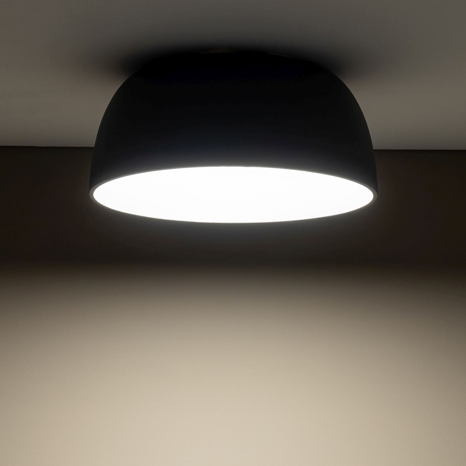 Deckenleuchte 3-flammig Metall Grau wohnlich E27 Ø38 cm