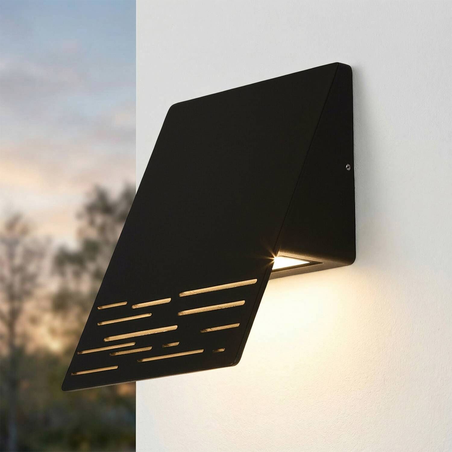 Wandleuchte, Außenleuchte, Schwarz, Wandlampe, Lichtsmarke