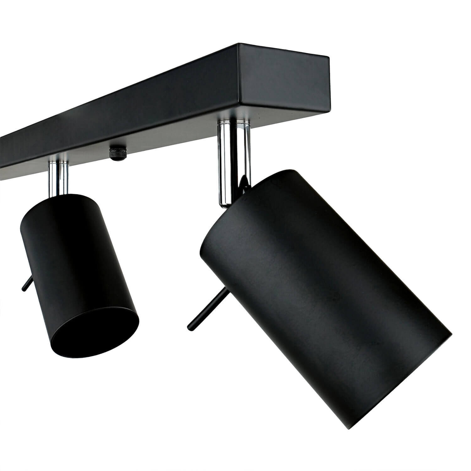 Deckenstrahler 4-flammig GU10 80 cm lang Schwarz Metall Beleuchtung, Lampe