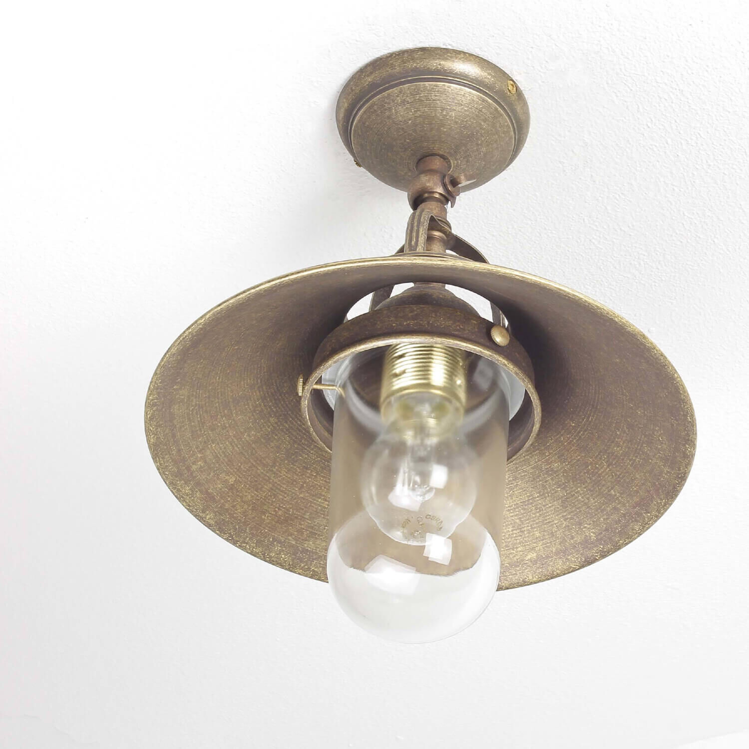 Außenleuchte in Bronze Antik aus Messing Glas Leuchte, Deckenleuchte, Bronze, Deckenventilator, Elektrisches Gerät