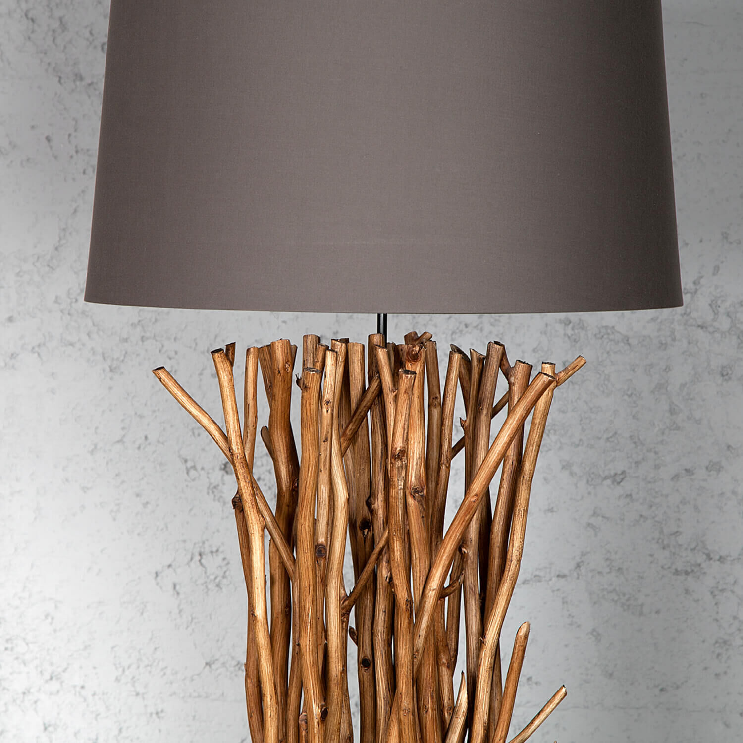 Eindrucksvolle Standlampe Modern 175cm Treibholz Lampe, Lampenschirm