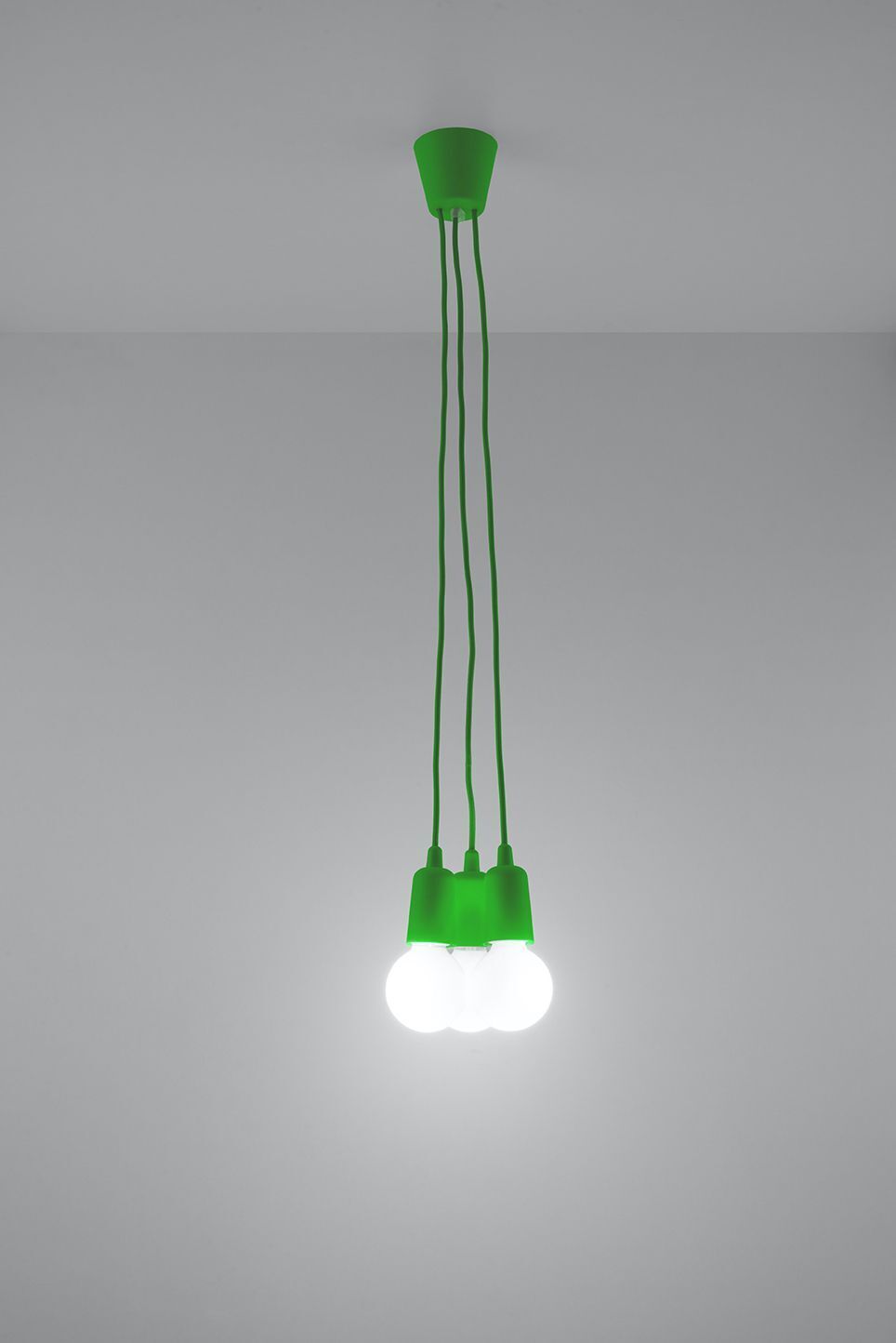 Pendelleuchte NESSA Grün verstellbar bis 90cm Retro