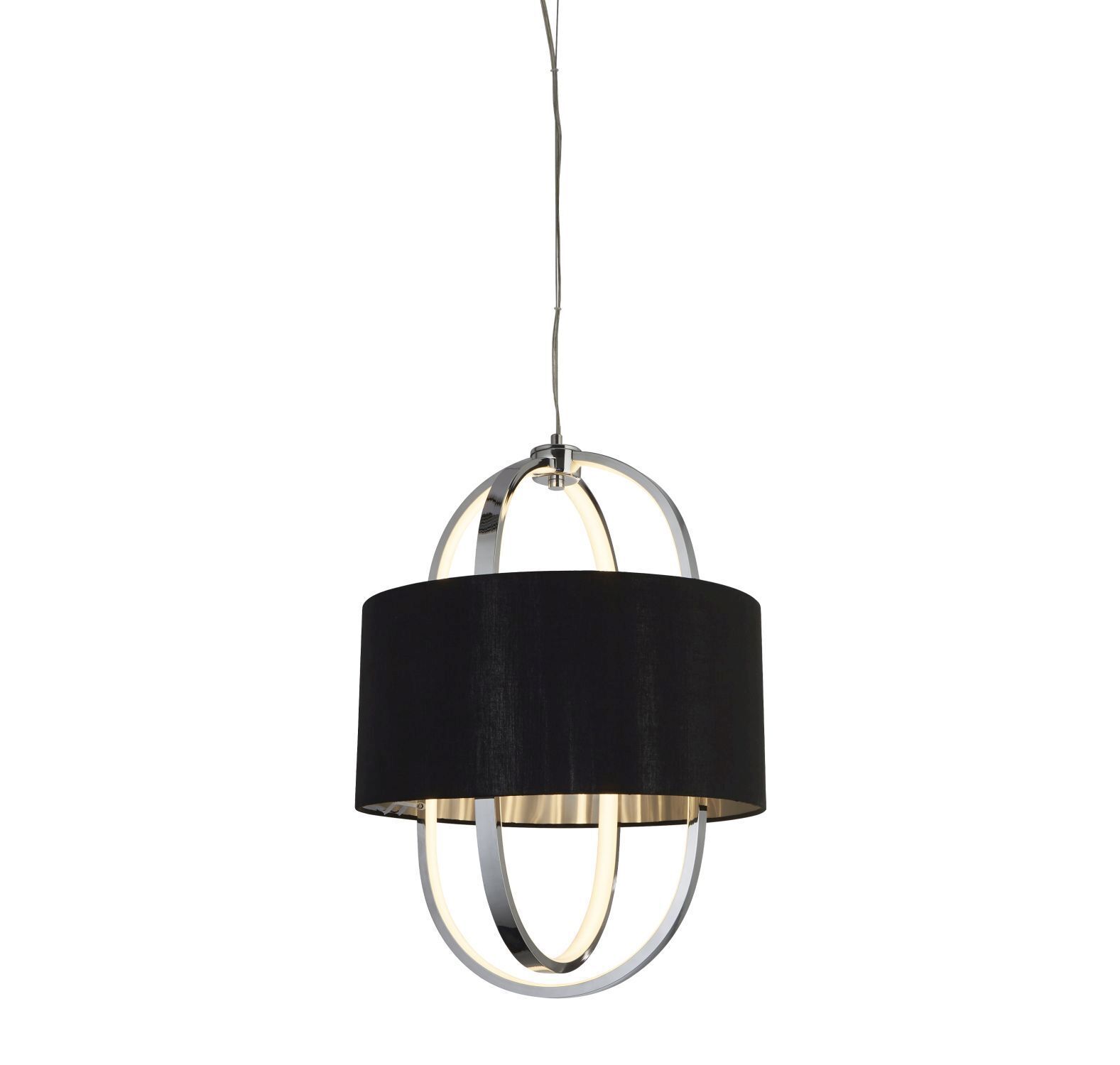Blendarme LED Hängelampe Stoff Metall warmweiß Ø38 cm
