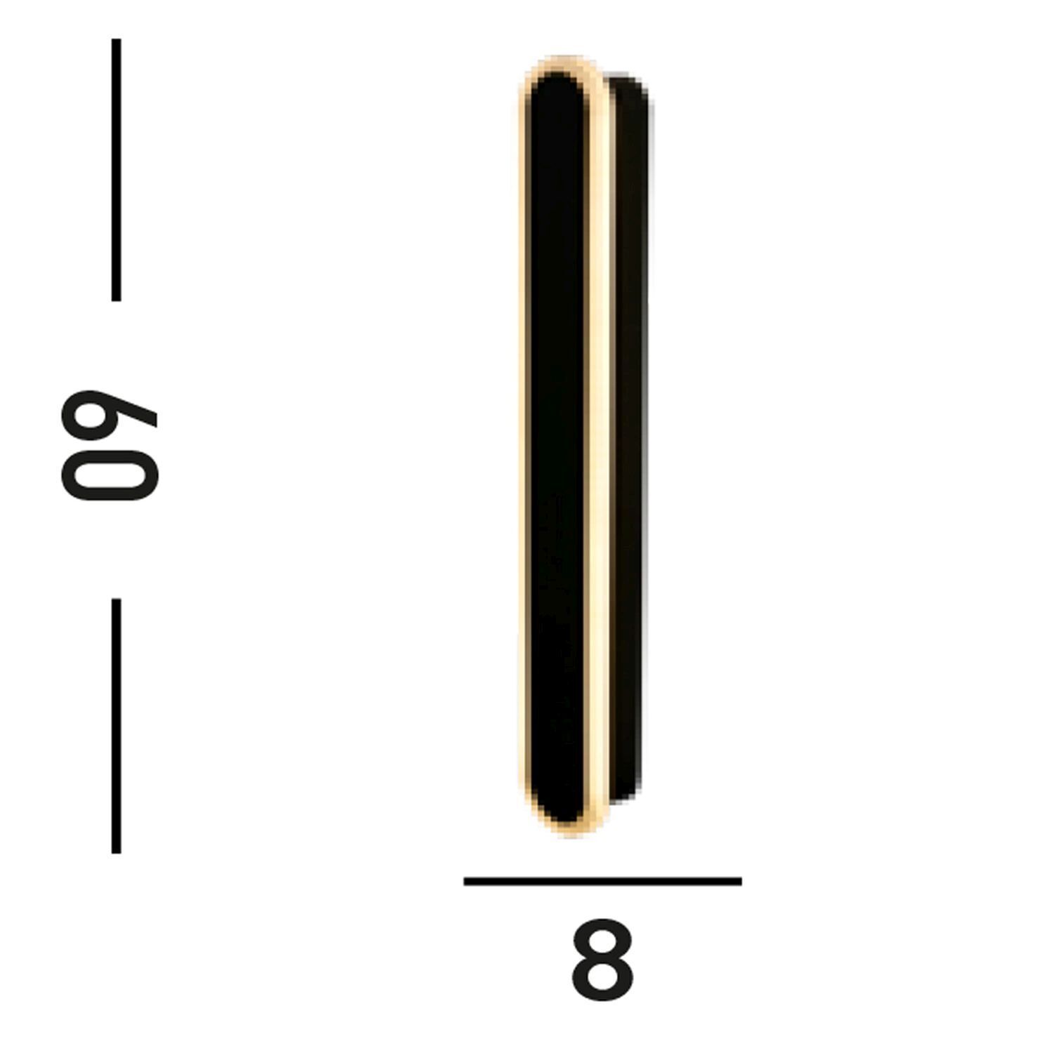 LED Wandlampe Außen Metall IP65 H:60 cm Schwarz Modern LED Wandlampe Außen Metall IP65 H:60 cm Schwarz Modern