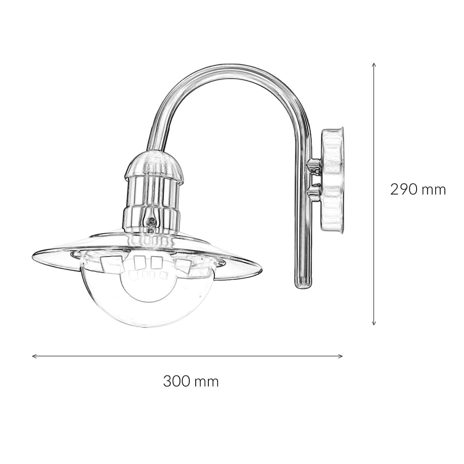 Elegante Außenwandlampe Edelstahl IP44 Maritim EIVOR