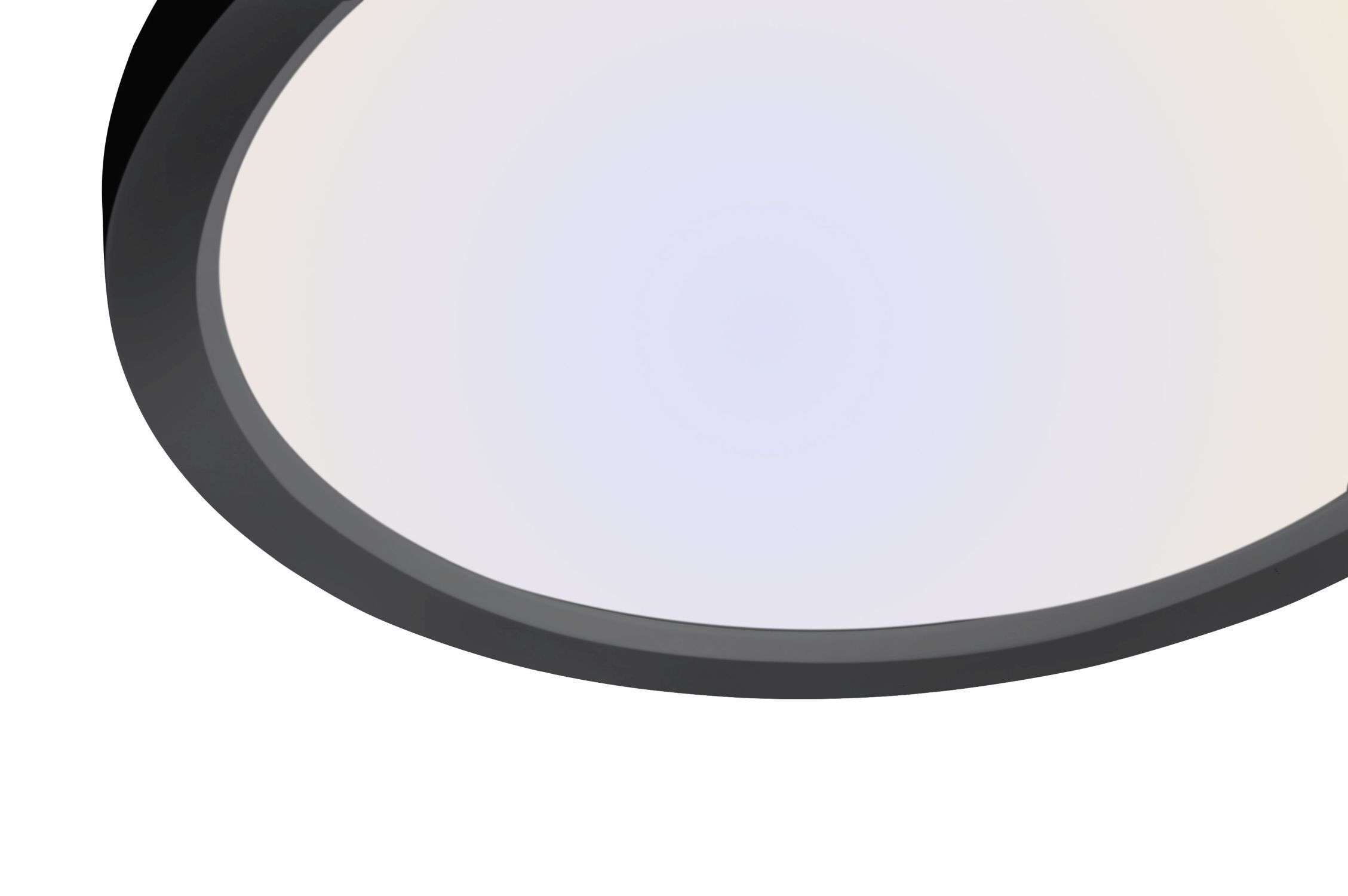 Schwarze LED Deckenlampe dimmbar Ø40 cm Fernbedienung Beleuchtung