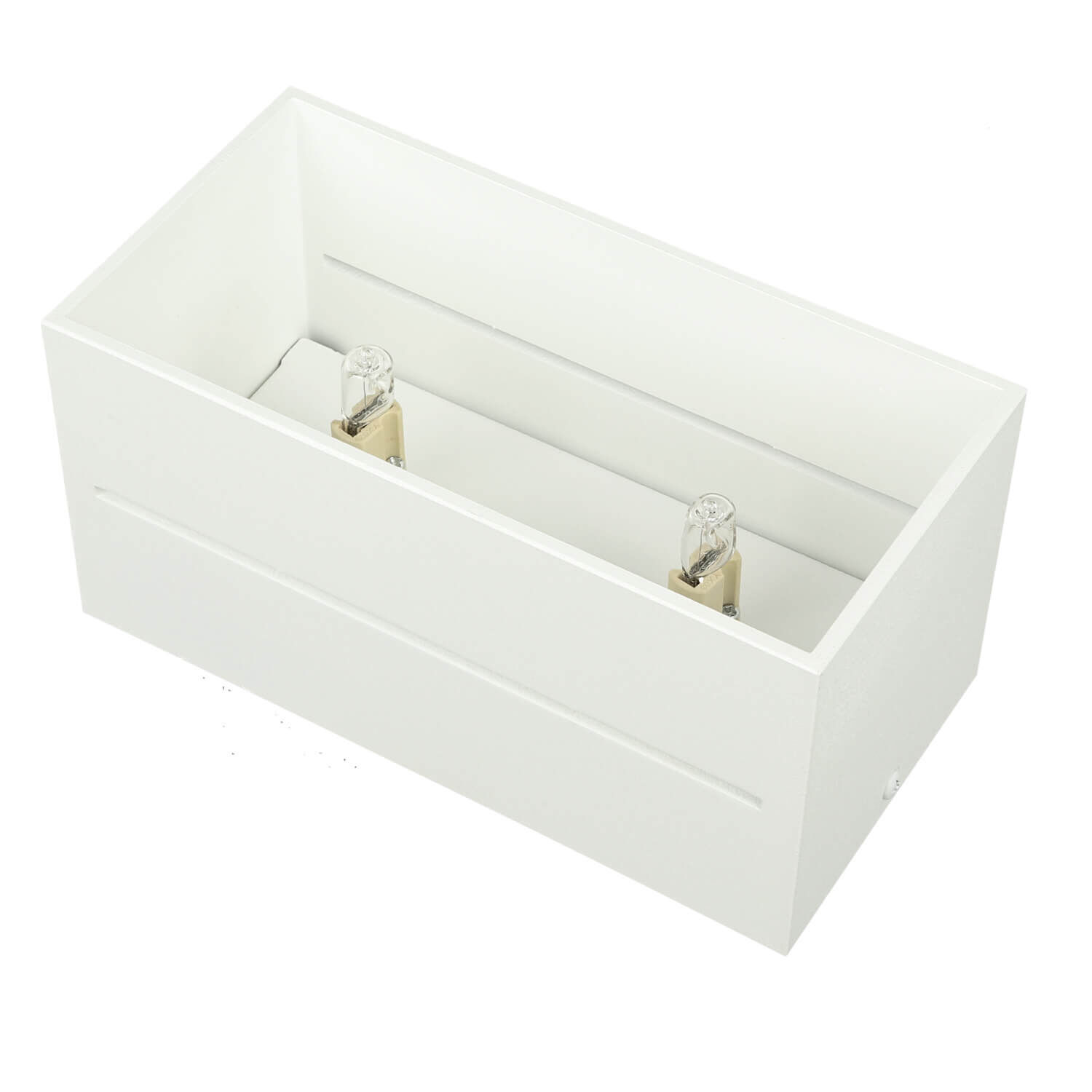 Deckenleuchte Weiß Aluminium L:20cm eckig Modern 2x G9