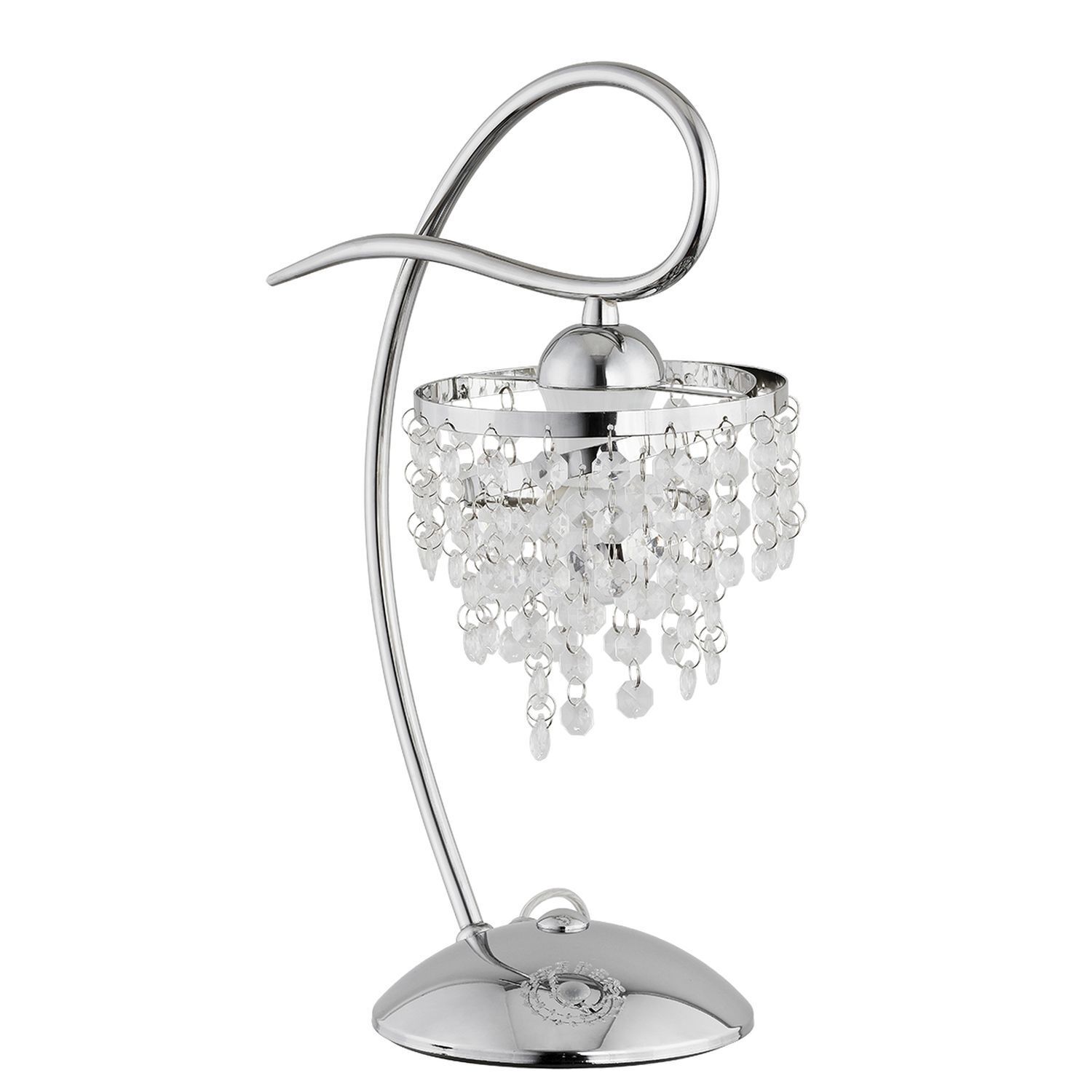 Tischleuchte Metall E14 37 cm hoch Chrom Modern DORSAY