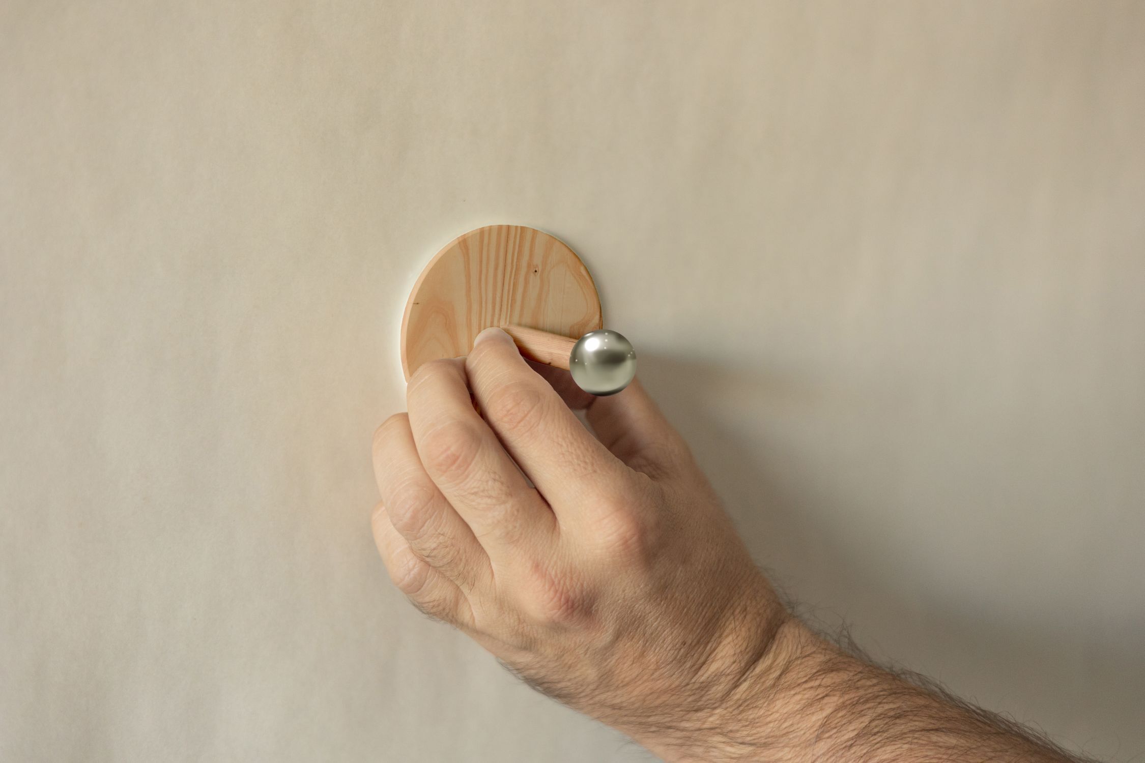 Holzknopf, Nadelholz, Rundholzknopf, Handgriff, Werkzeug