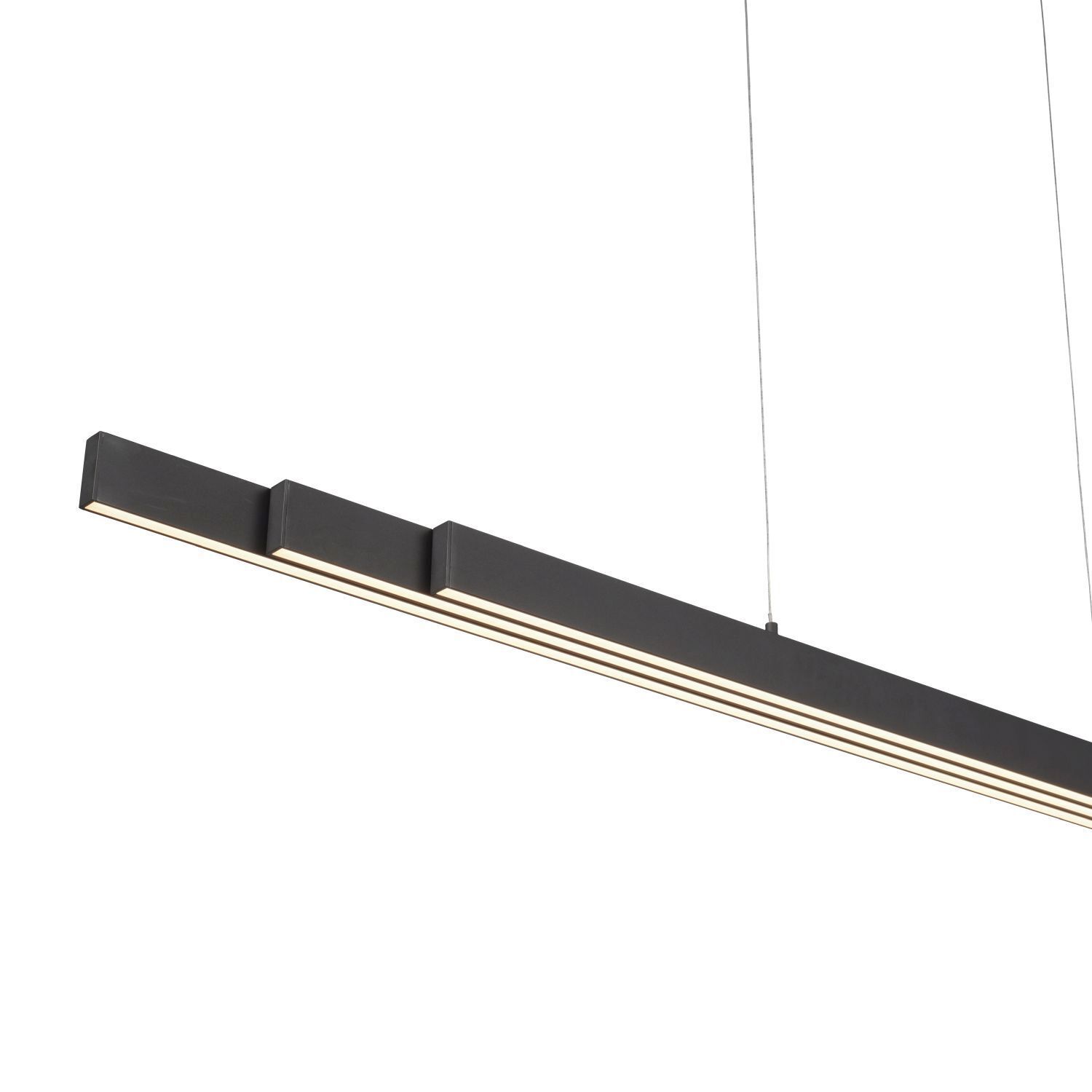 LED Pendelleuchte Anthrazit Metall 13 W 165 cm länglich