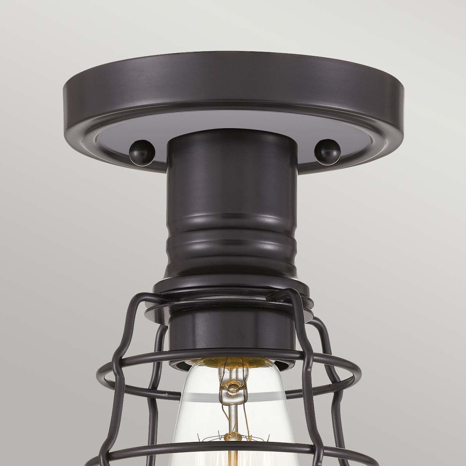 Deckenleuchte Metall rund Ø 14,5 cm in Bronze Antik