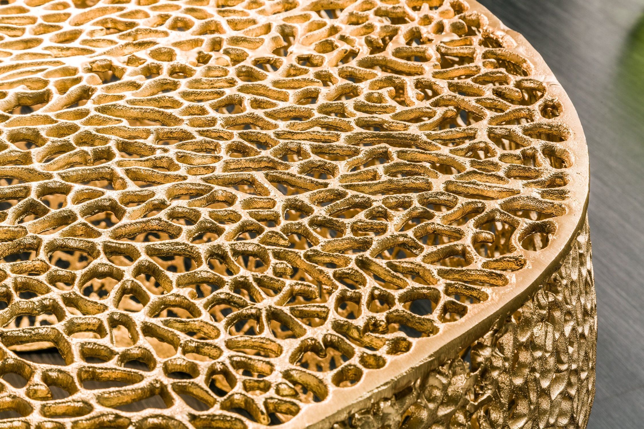 Couchtisch Metall in Gold 80 x 80 cm Handarbeit Couchtisch Metall in Gold 80 x 80 cm Handarbeit