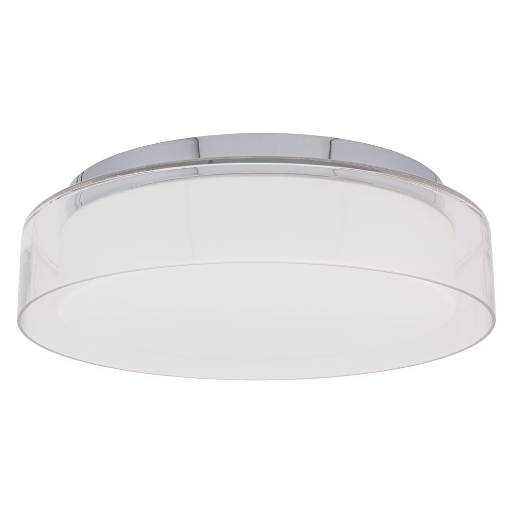 Runde LED Deckenleuchte Metall Glas Ø35cm 4000K