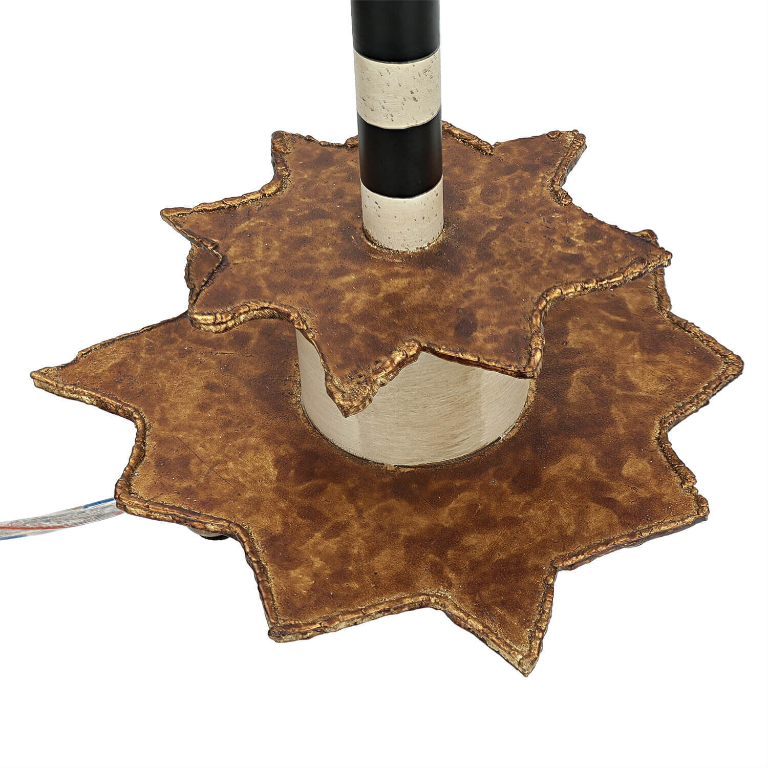 Niedrige Stehleuchte SELVA modernes Design 114cm Blatt, Pflanze, Maschine, Rotor, Spirale