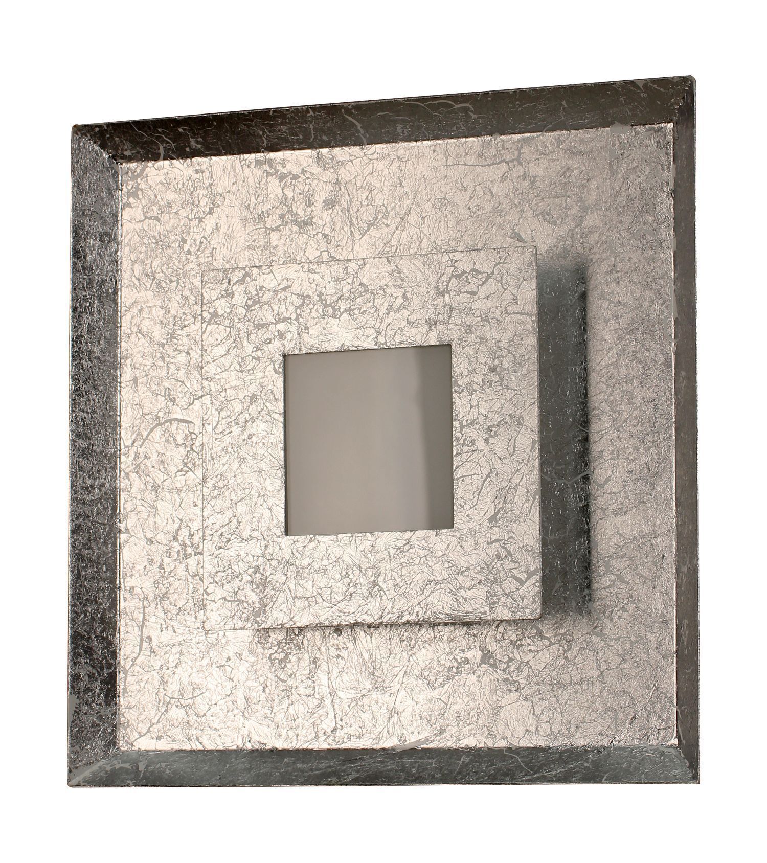 LED Wandlampe Metall Silber B:32 cm Wand Decke dimmbar