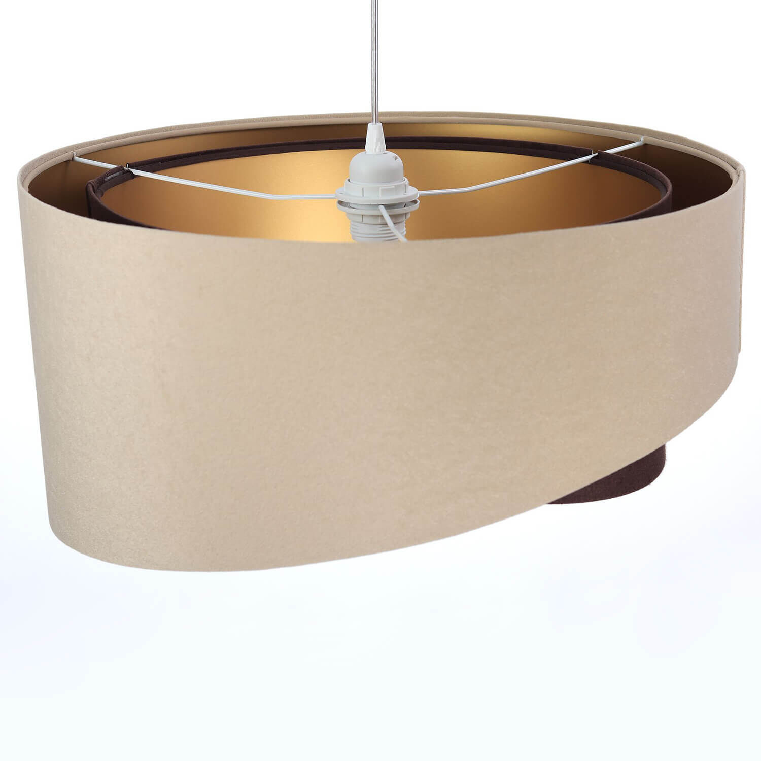 Hängeleuchte Beige Gold Braun Esstisch Lampe Moebel, Tabelle, Lampe, Empfang