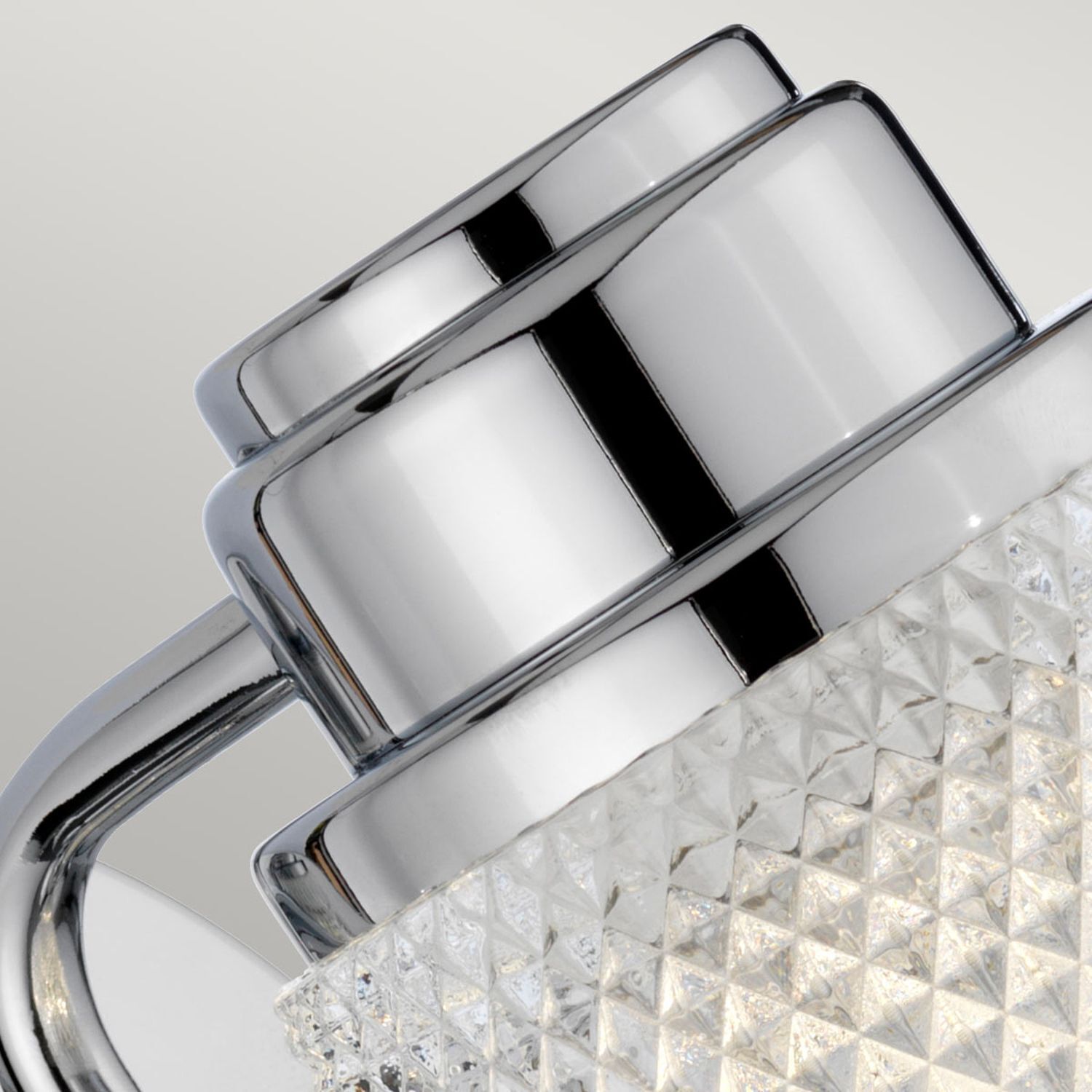 Badezimmerlampe Wand mit LED G9 IP44 16 cm hoch Metall Glas