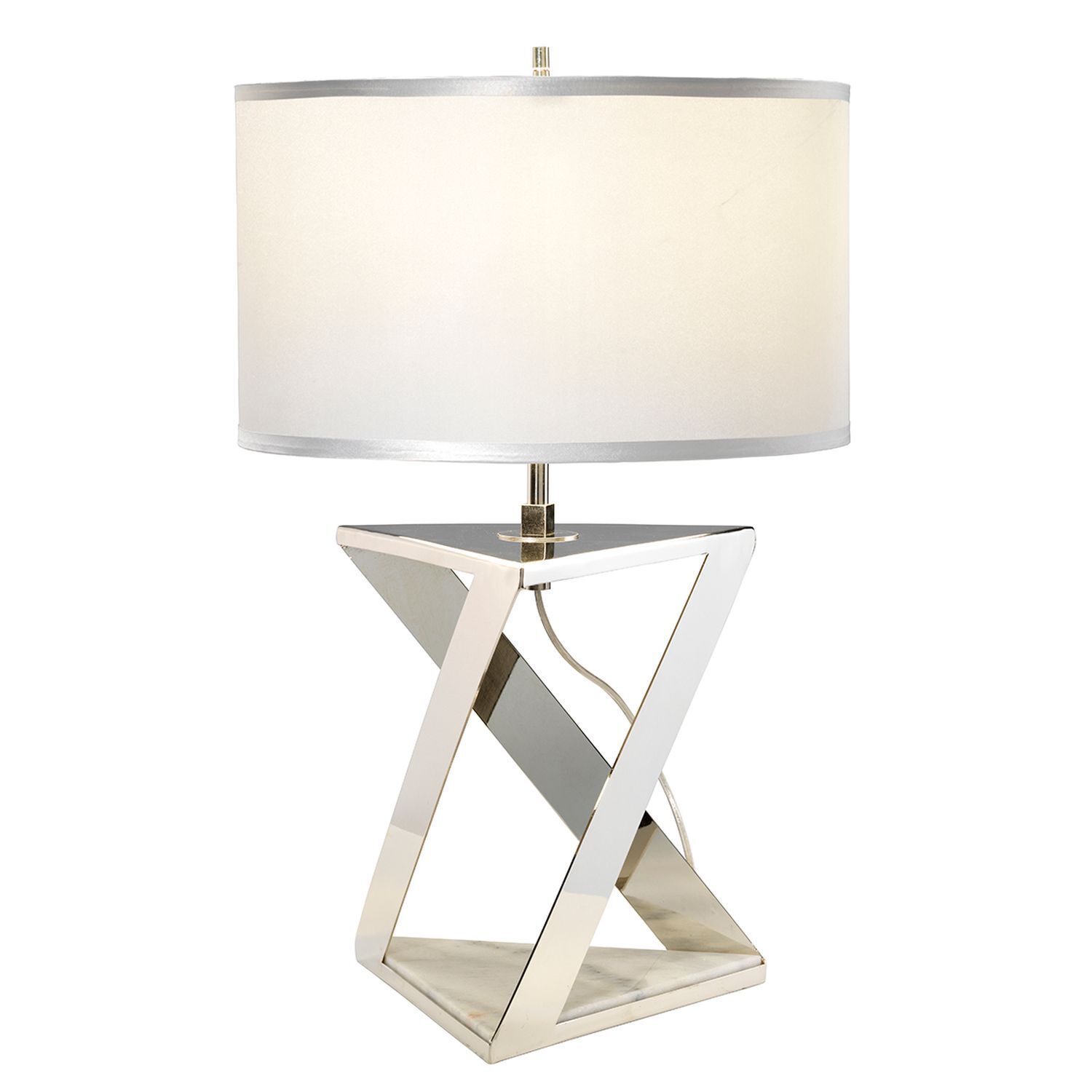 Designer Tischlampe Modern Marmor Fuß 71cm hoch MARBLE Lampe, Tischlampe, Lampenschirm