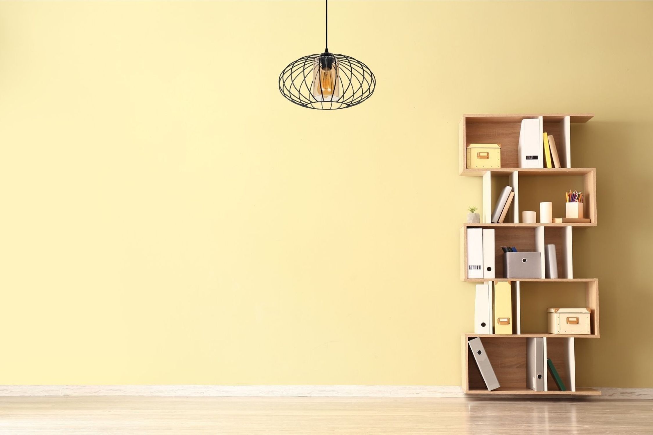 Blendarme Pendelleuchte Schwarz Honig Ø34 cm E27 Retro Pflanze, Mobiliar, Lampe, Bücherschrank