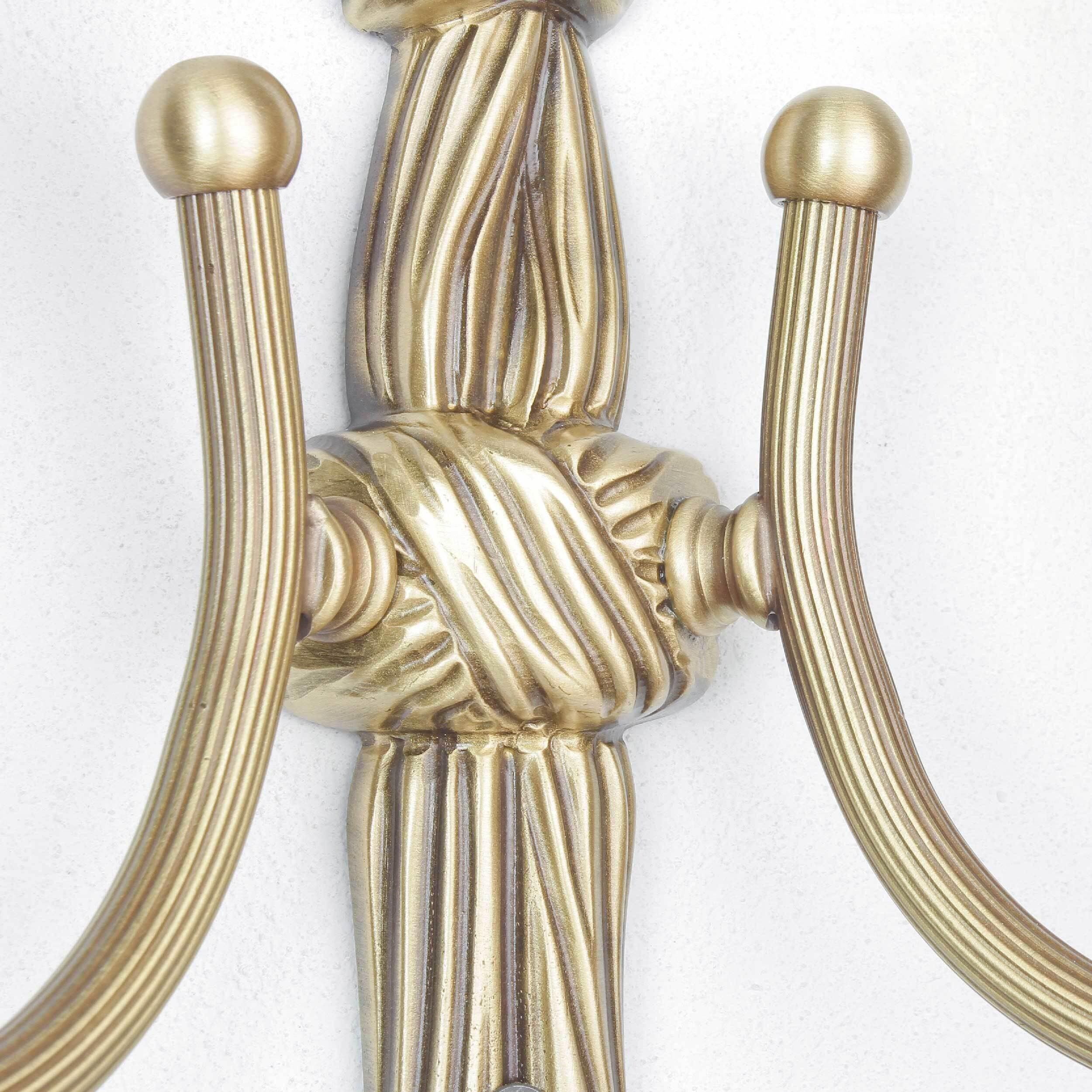 Wandlampe Leuchter 2-flmg Bronze aus Echt-Messing Bronze, Elektronik, Hardware