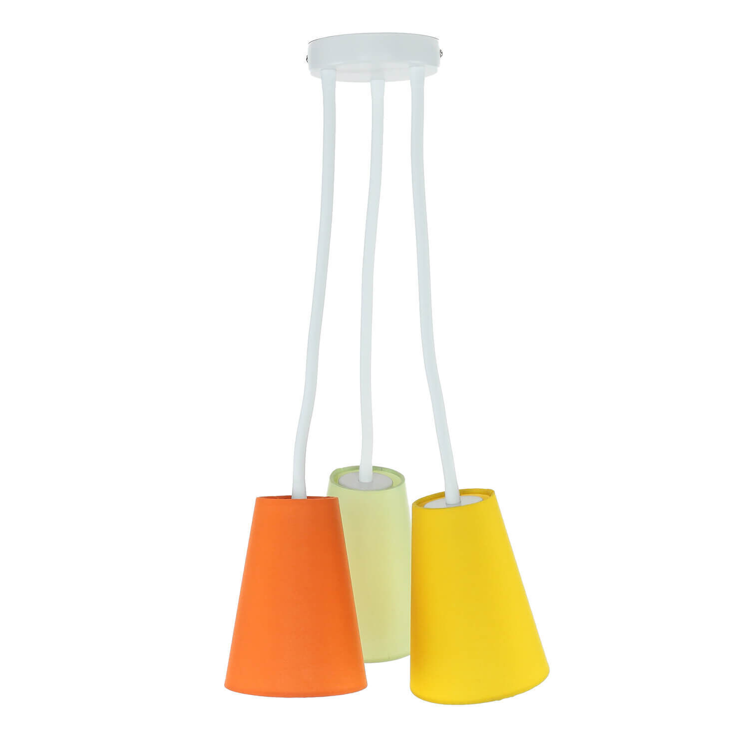 Bunte Deckenlampe 3-flmg Orange Gelb Grün flexibel Lampe, Lampenschirm