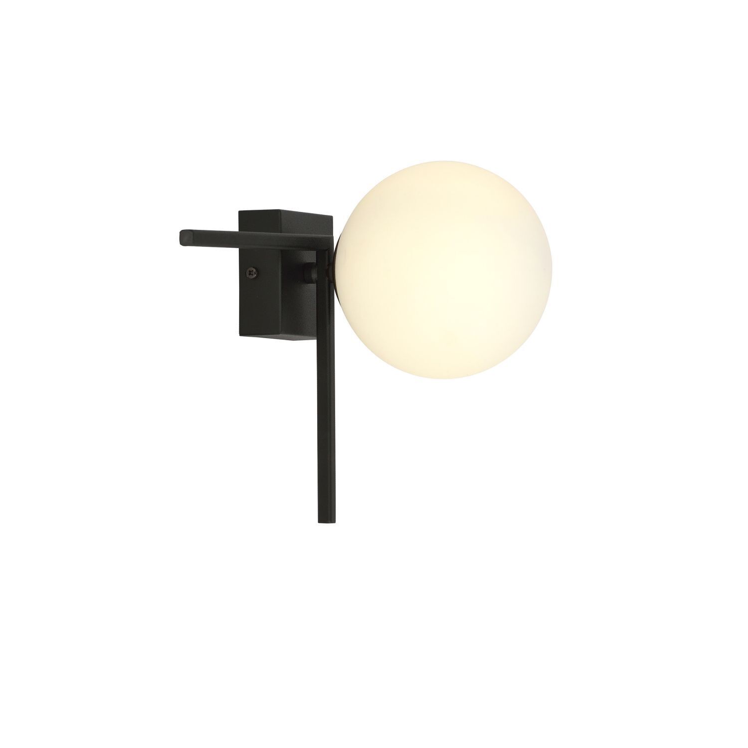 Deckenlampe Kugelschirm L: 23 cm Schwarz Weiß E14 Glas Metall