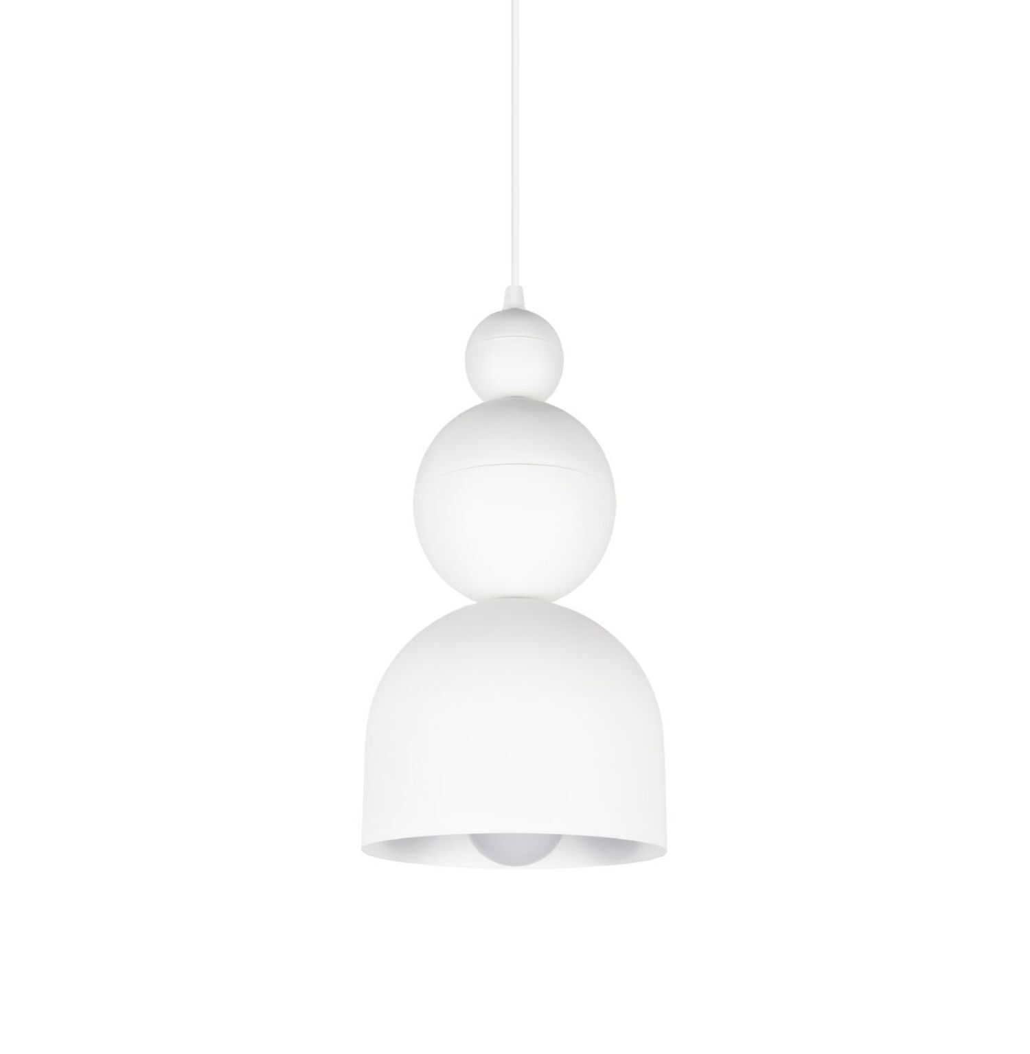 Weiße Hängelampe Metall Loft Design E27 B:17 cm rund