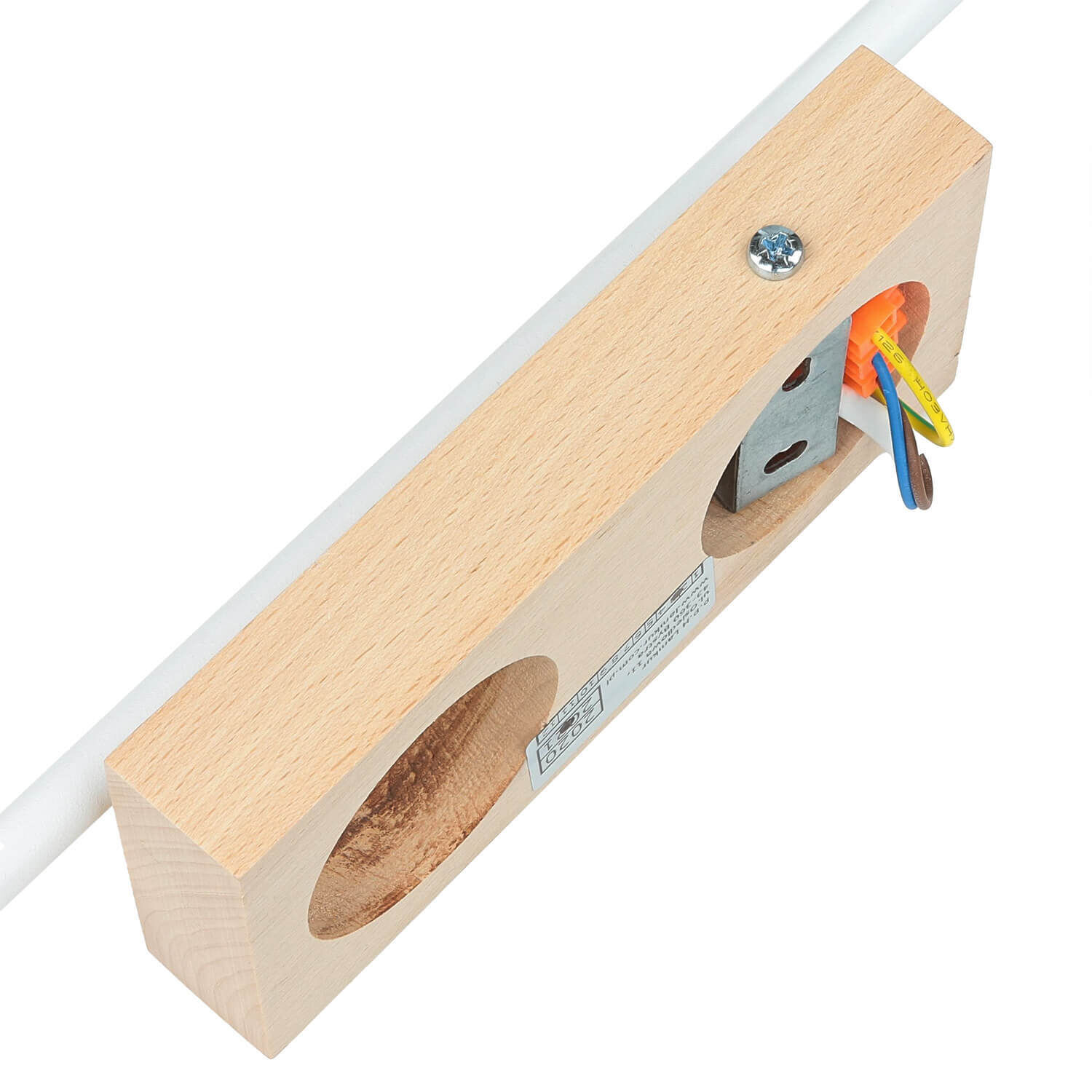 Wandlampe Schirm Weiß Holz Skandinavisch REILLY
