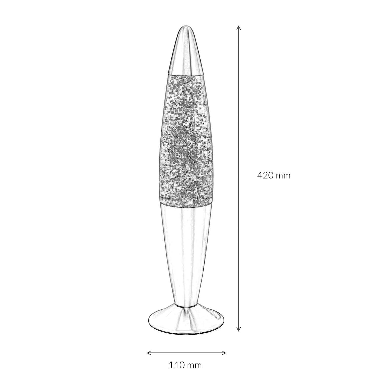 Elegante Lavalampe Glitter Lila Pink 42cm JENNY Lampe, Töpferei, Krug, Vase