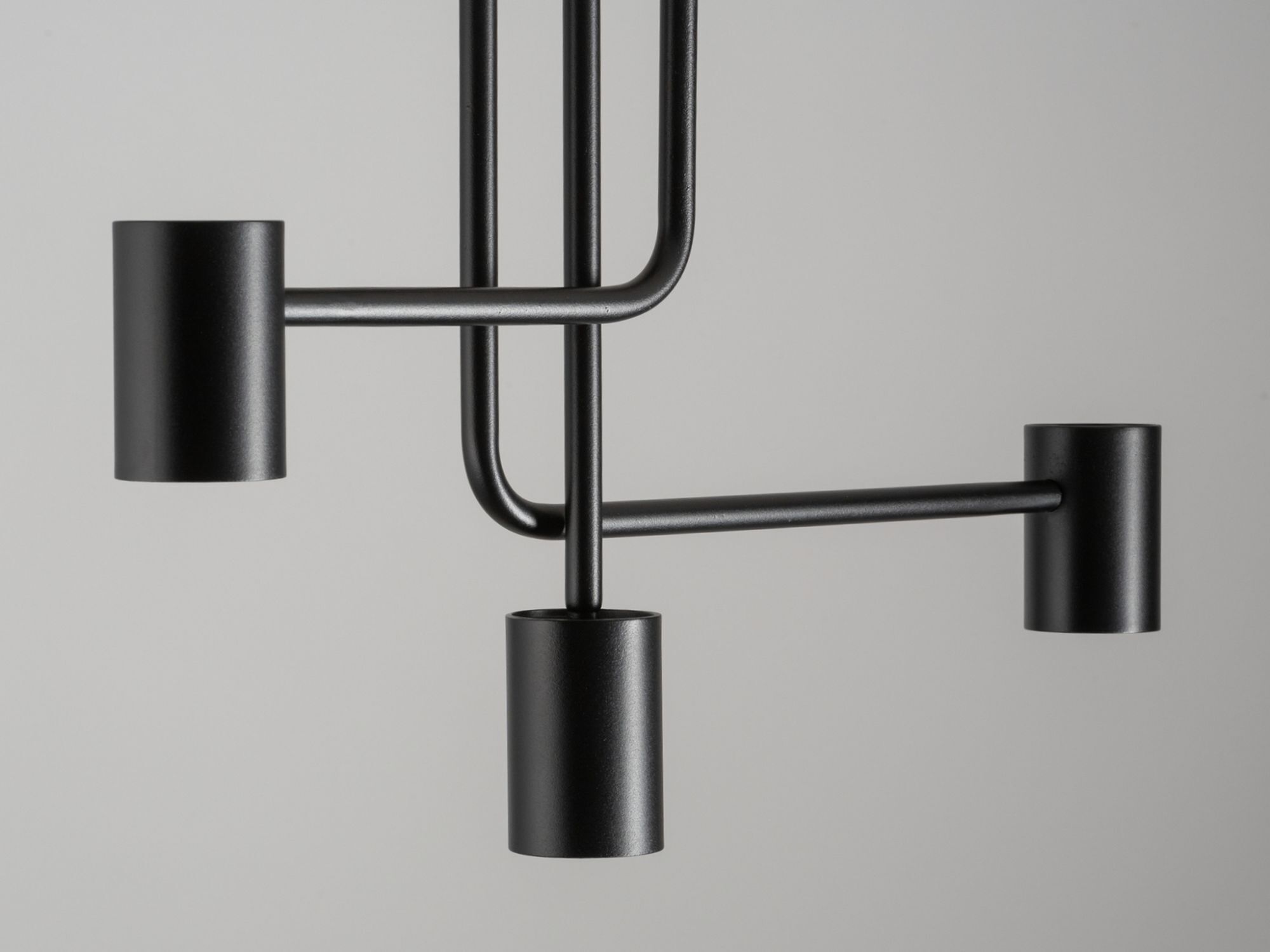 Schwarze Deckenlampe GU10 Zylinder L:60 cm Metall