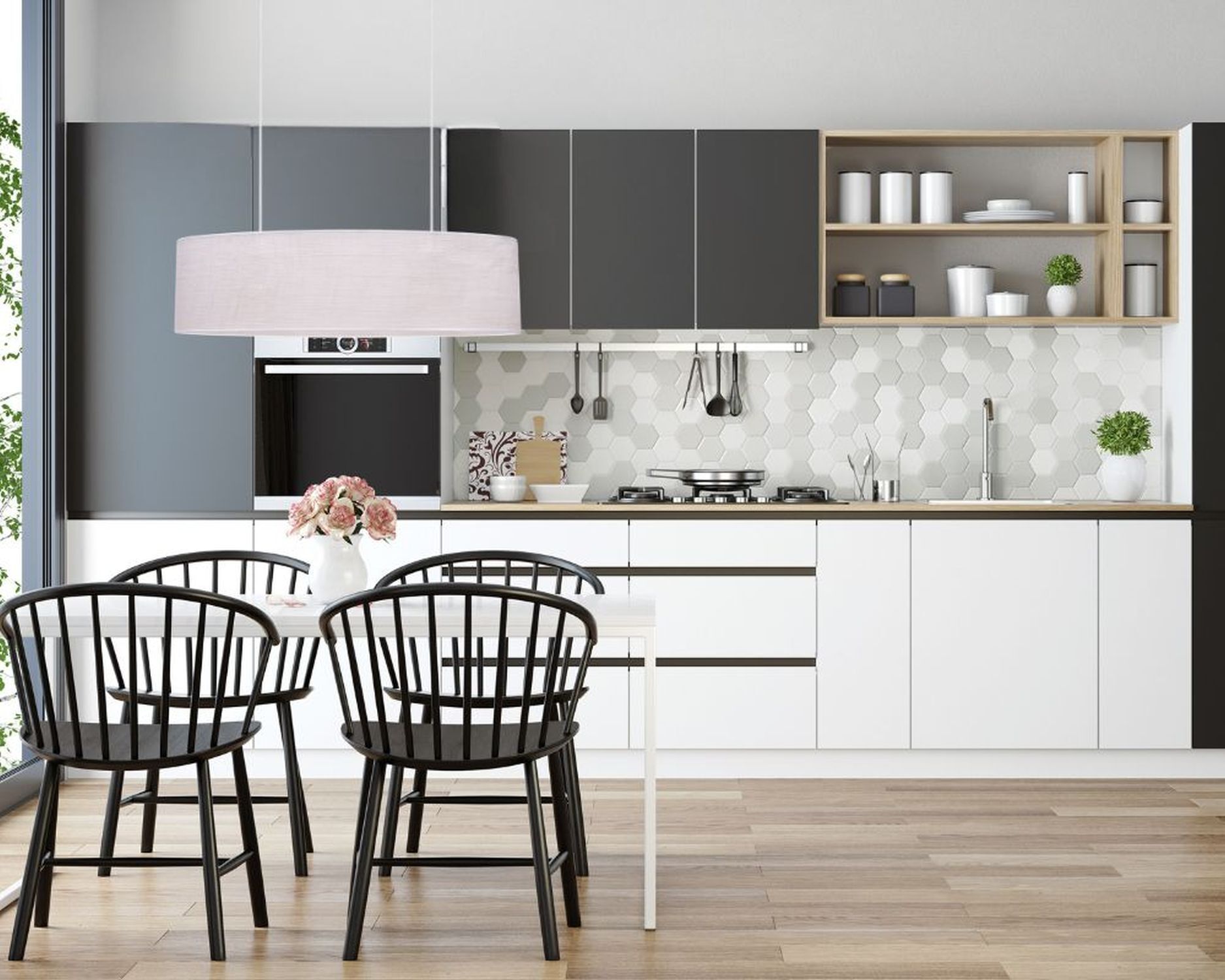 Drinnen, Innenarchitektur, Küche, Esszimmer, Esstisch