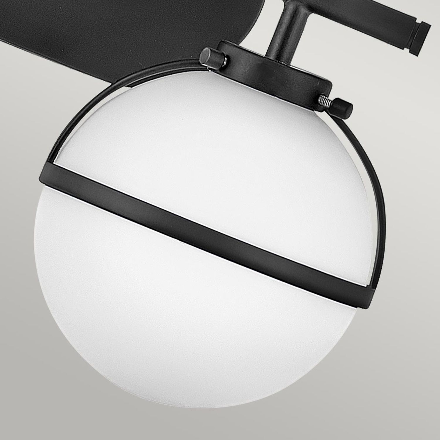 Wandleuchte Bad Metall Glas IP44 38,1 cm breit Schwarz Weiß