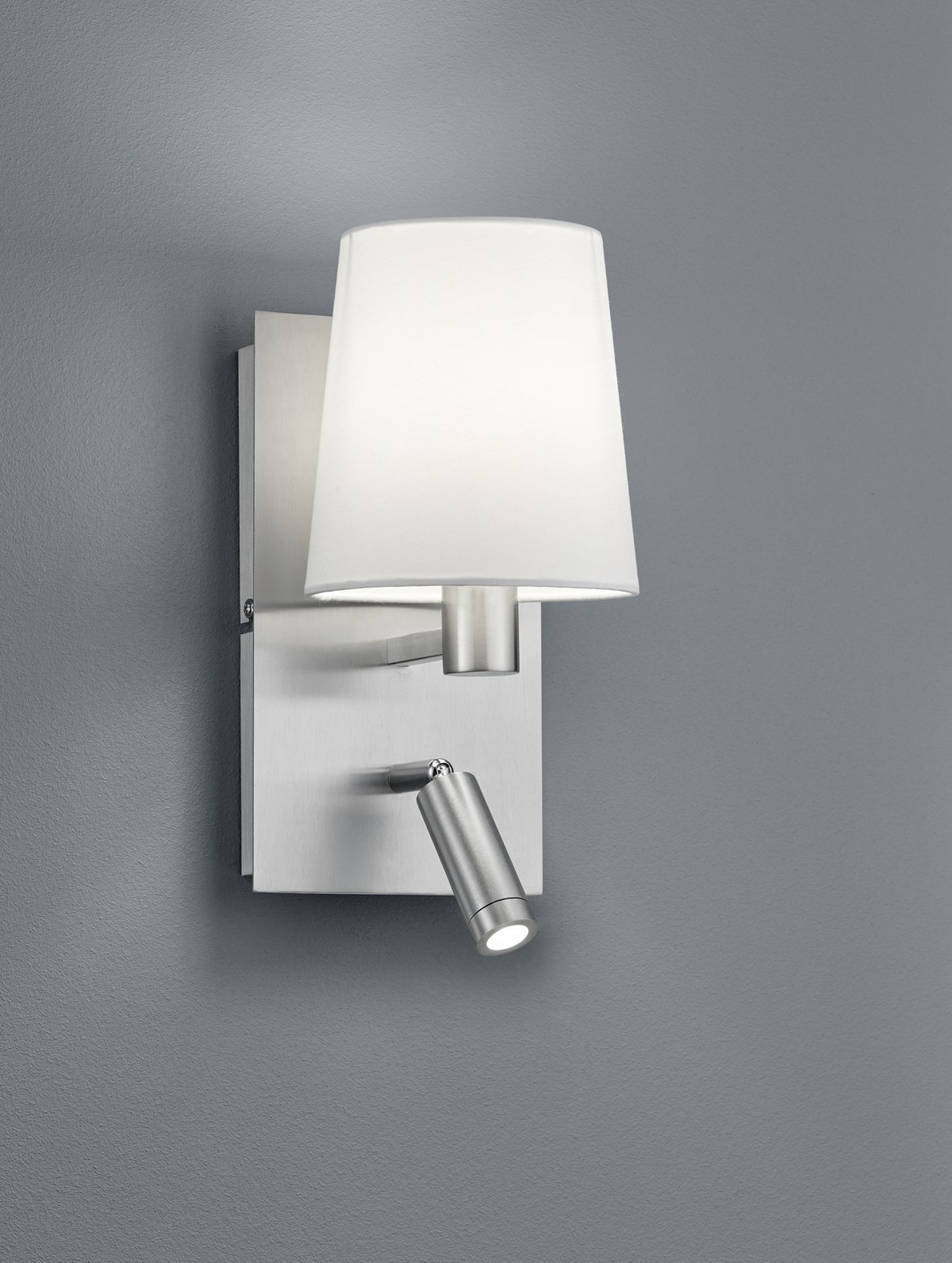 Wandlampe mit Schalter Metall Stoff Leselicht flexibel Lampe