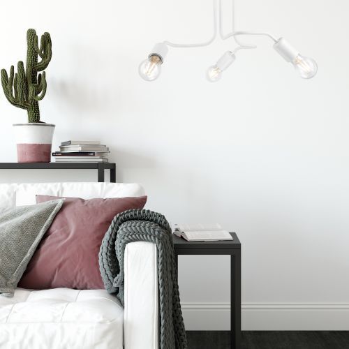 Deckenleuchte LIZBETH Weiß Modern Metall Lampe