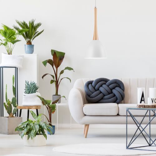 Stylische Pendelleuchte FAELLA Weiß rund Esstisch