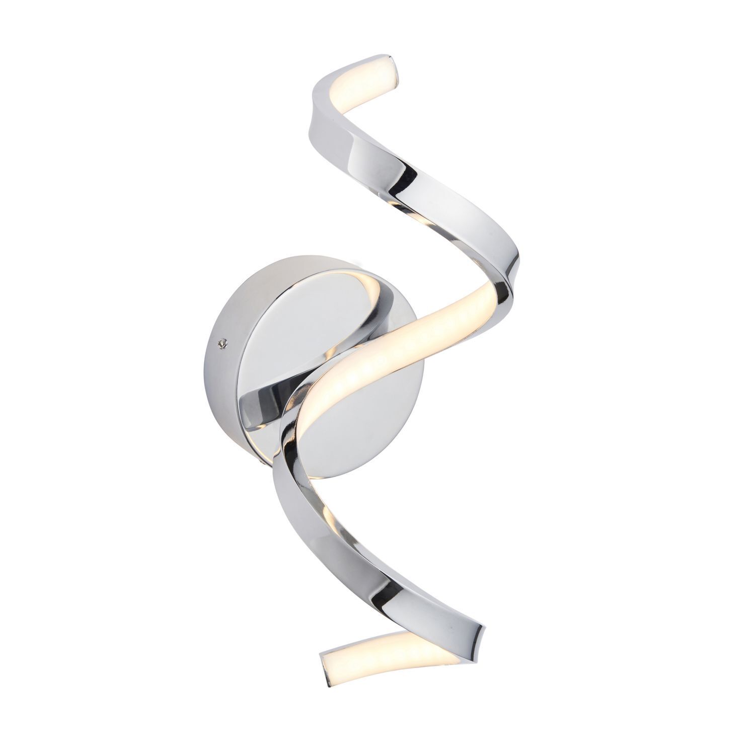 LED Wandlampe Bad IP44 34 cm hoch in Chrom 3000 K Modern