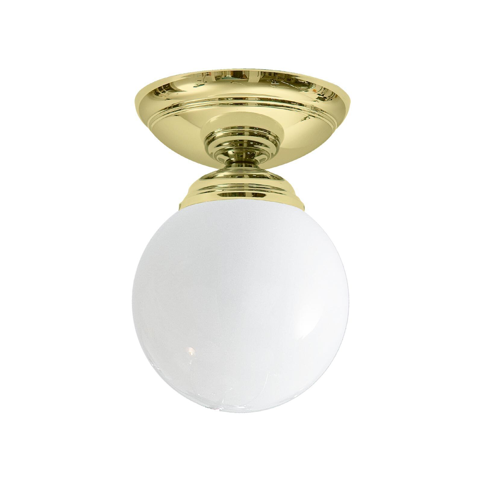 Deckenlampe Messing Glas E14 Ø 12 cm Kugel Schirm Leuchte, Deckenleuchte, Deckenventilator, Gerät, Elektrisches Gerät