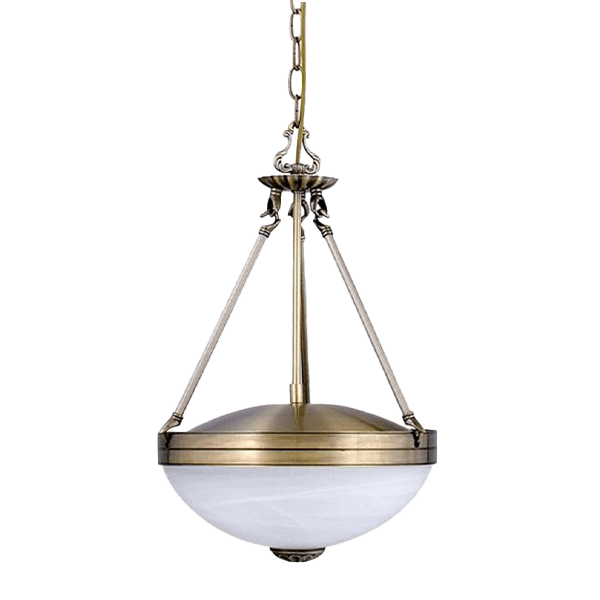 Hängelampe, Lustre, Messing, Glaskugel, Deckenleuchte