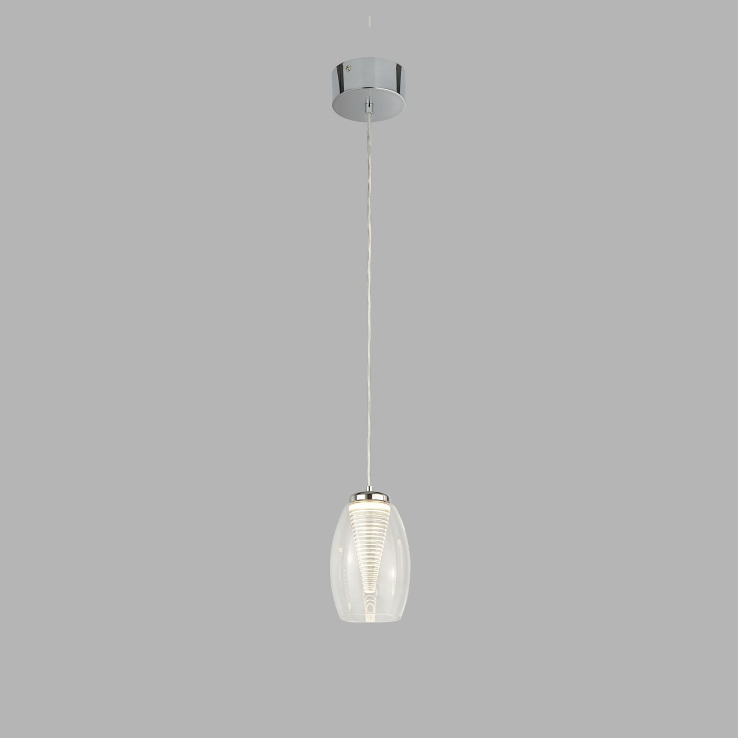 LED Hängelampe Glas verstellbar Ø 11,5 cm 3000 K