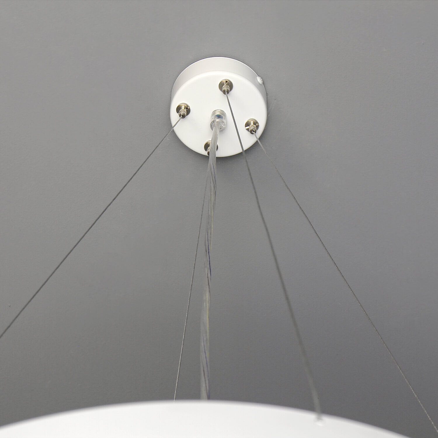 Pendelleuchte Weiß Metall Design höhenverstellbar Deckenleuchte