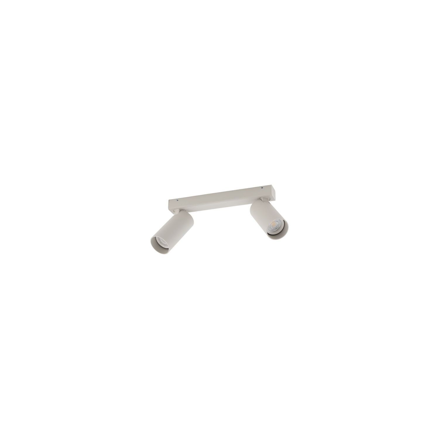 Deckenspot 2-flammig flexibel Aluminium Seidengrau GU10
