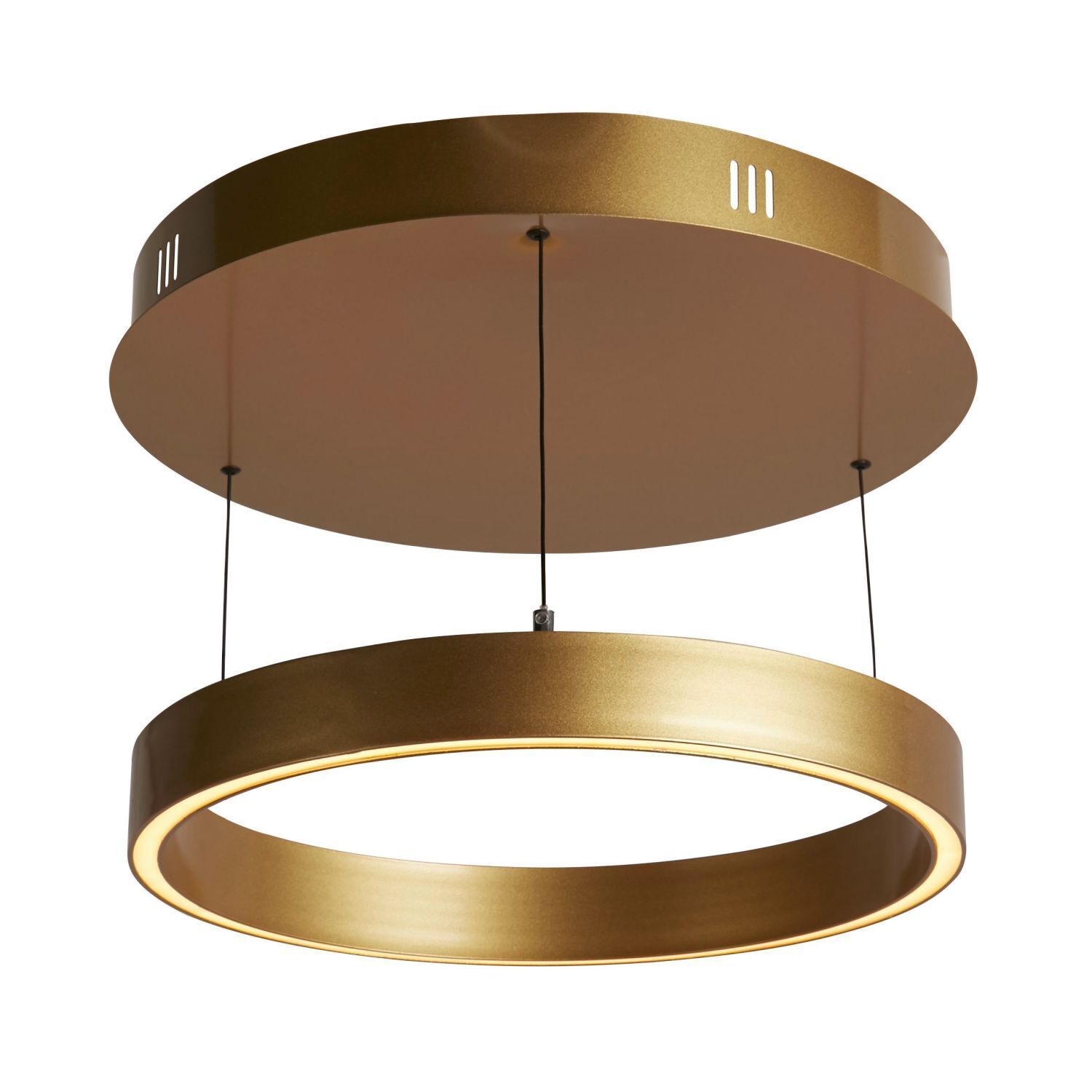 LED Hängelampe Metall rund Ø 44 cm in Gold