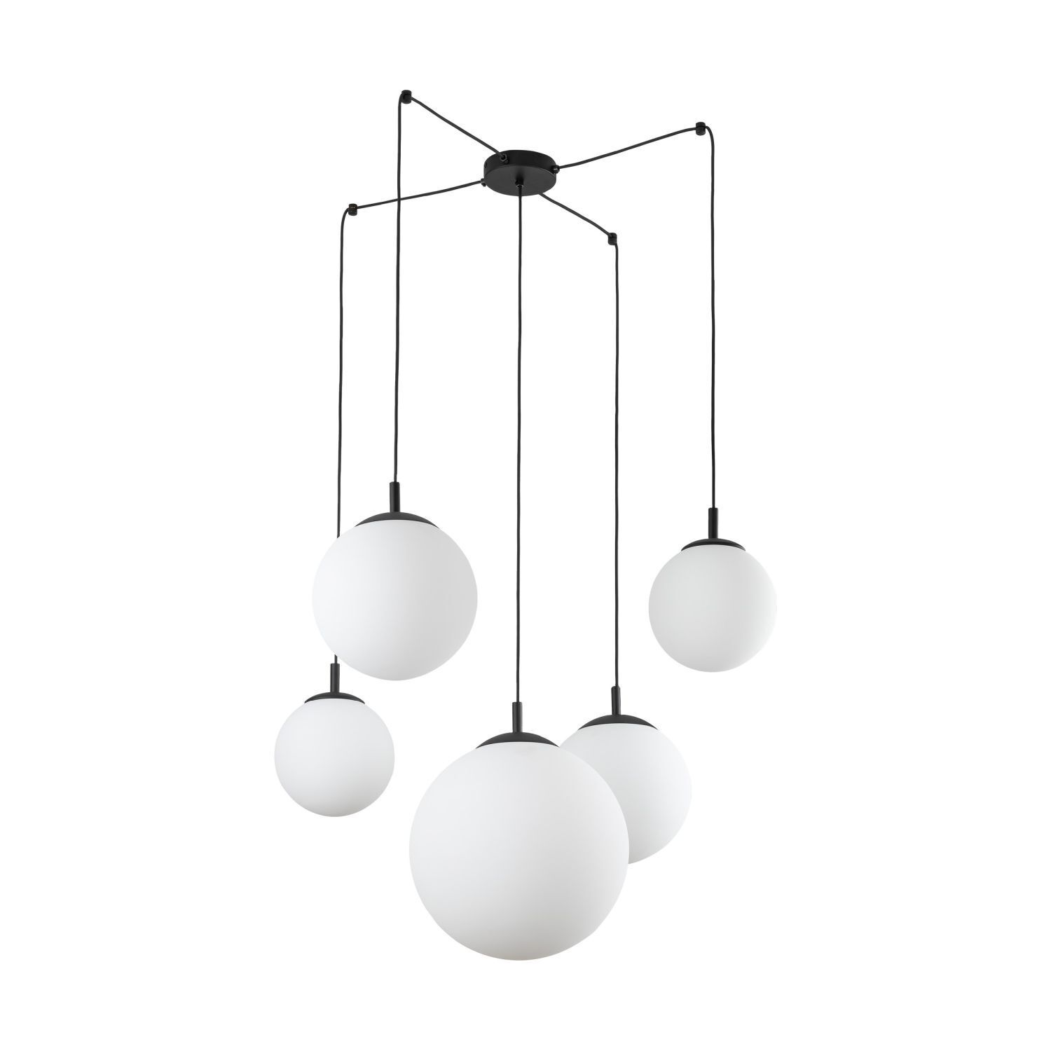 Pendelleuchte verstellbar B: max. 4 m Glas Metall 5x E27
