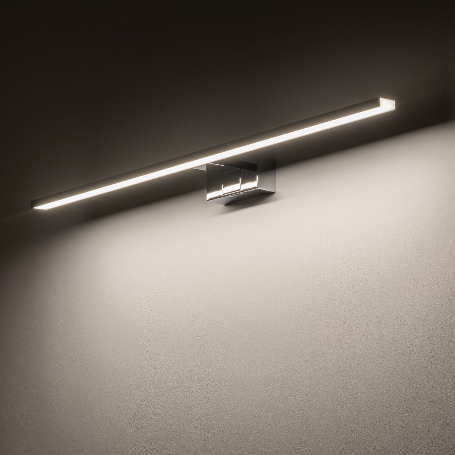 LED Spiegelleuchte IP44 Chrom 3000 K 1100 lm Aluminium