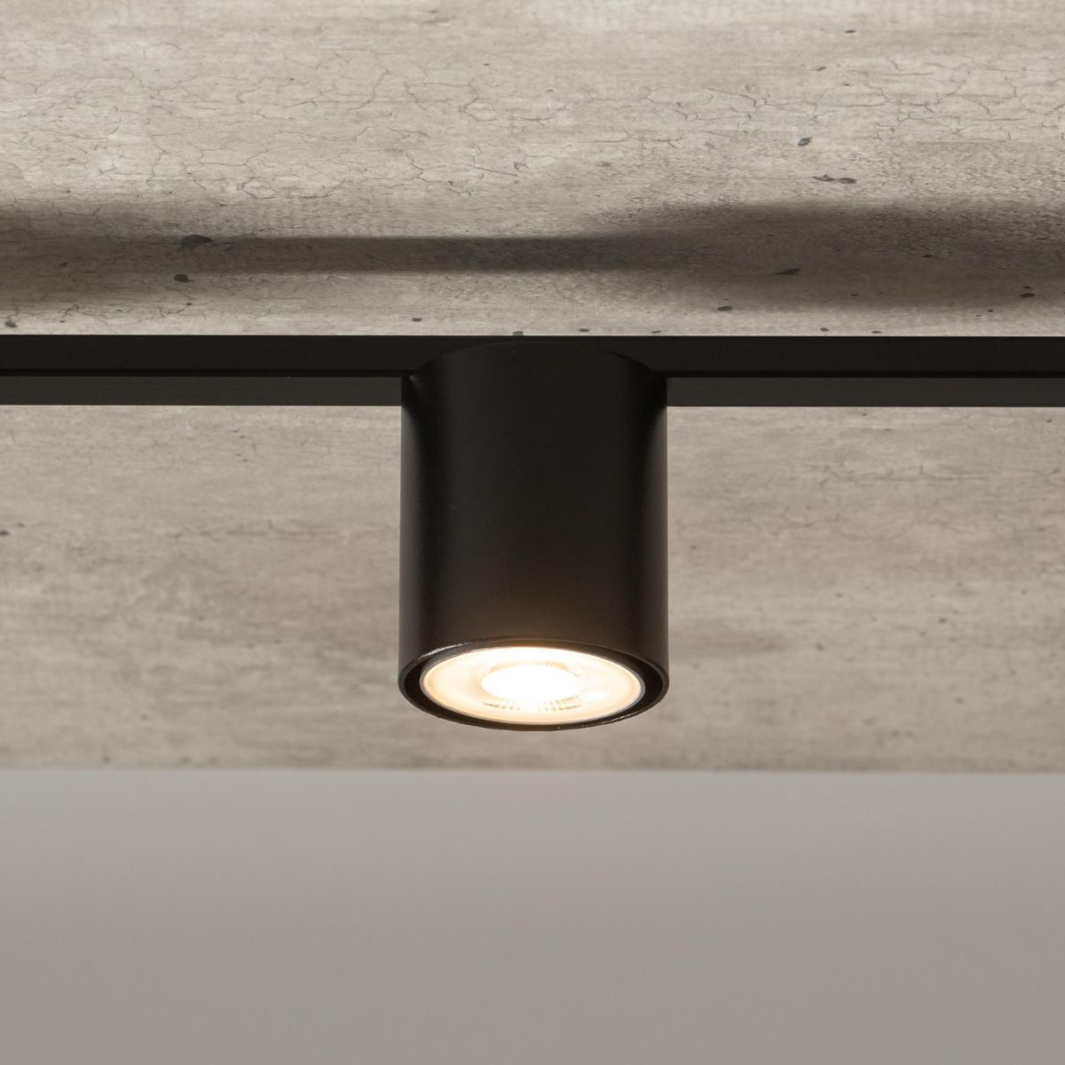 Deckenleuchte GU10 Schwarz Metall 46 cm lang 2-flammig Deckenleuchte, Beleuchtung, Leuchte