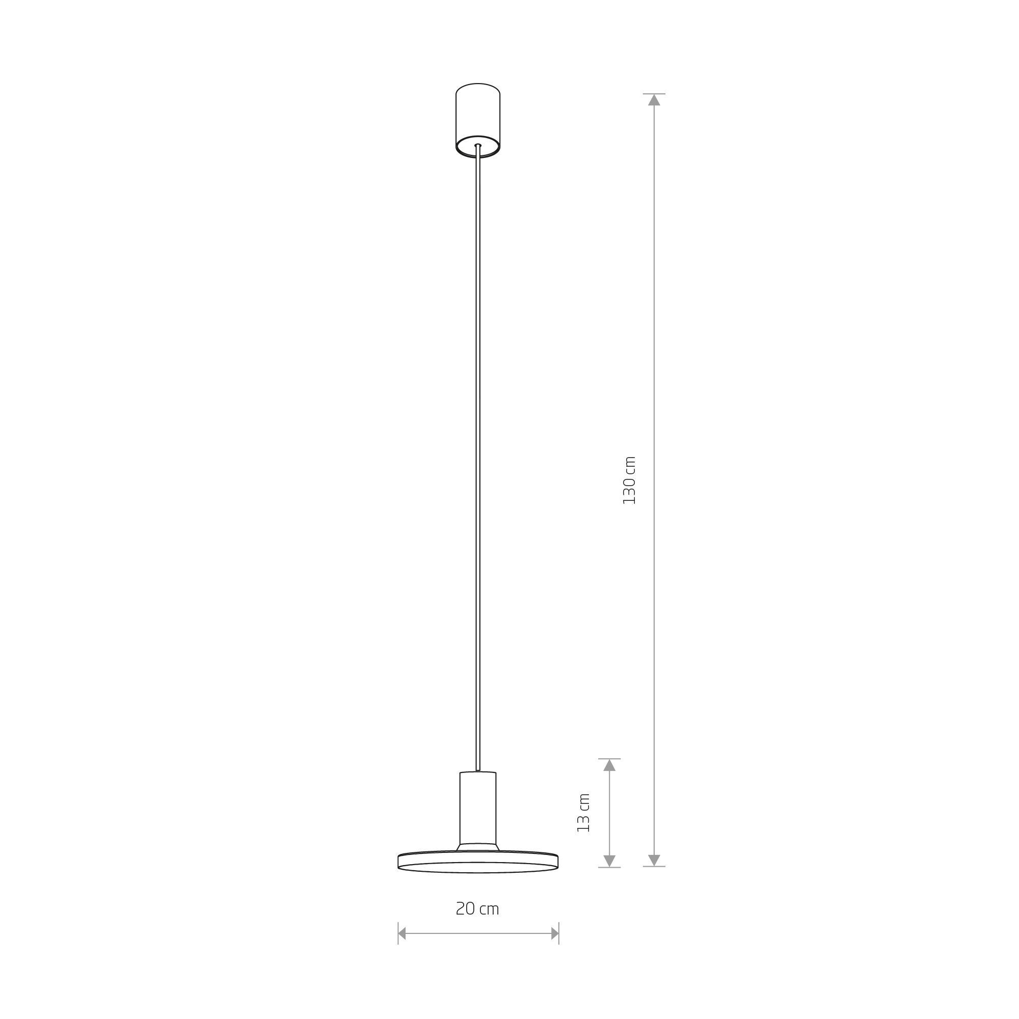 hängelampe, pendelleuchte, metall, großer schirm, abstand 130 cm